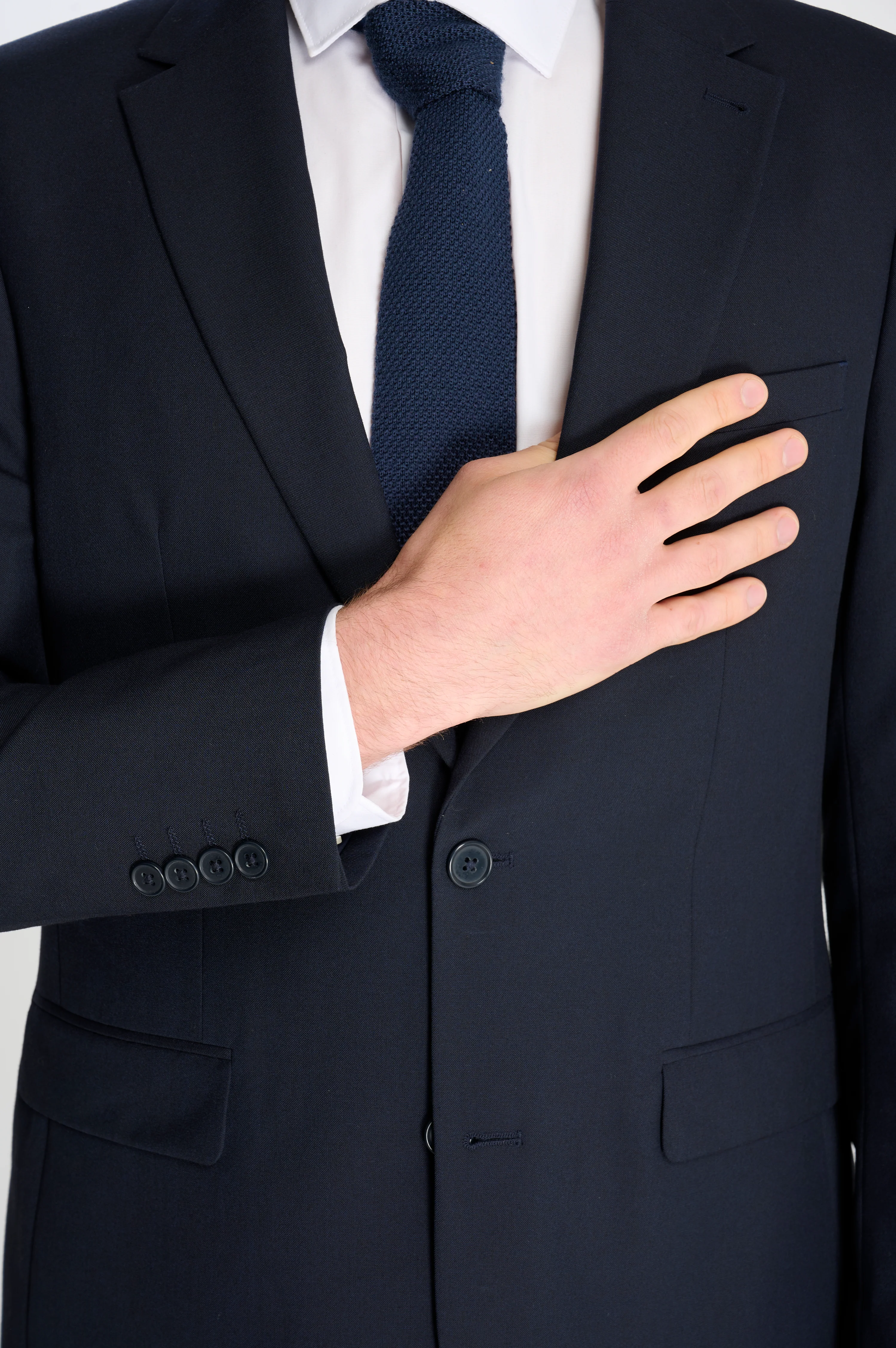Alex Harry Brown Suit Jacket in Navy - Image 4