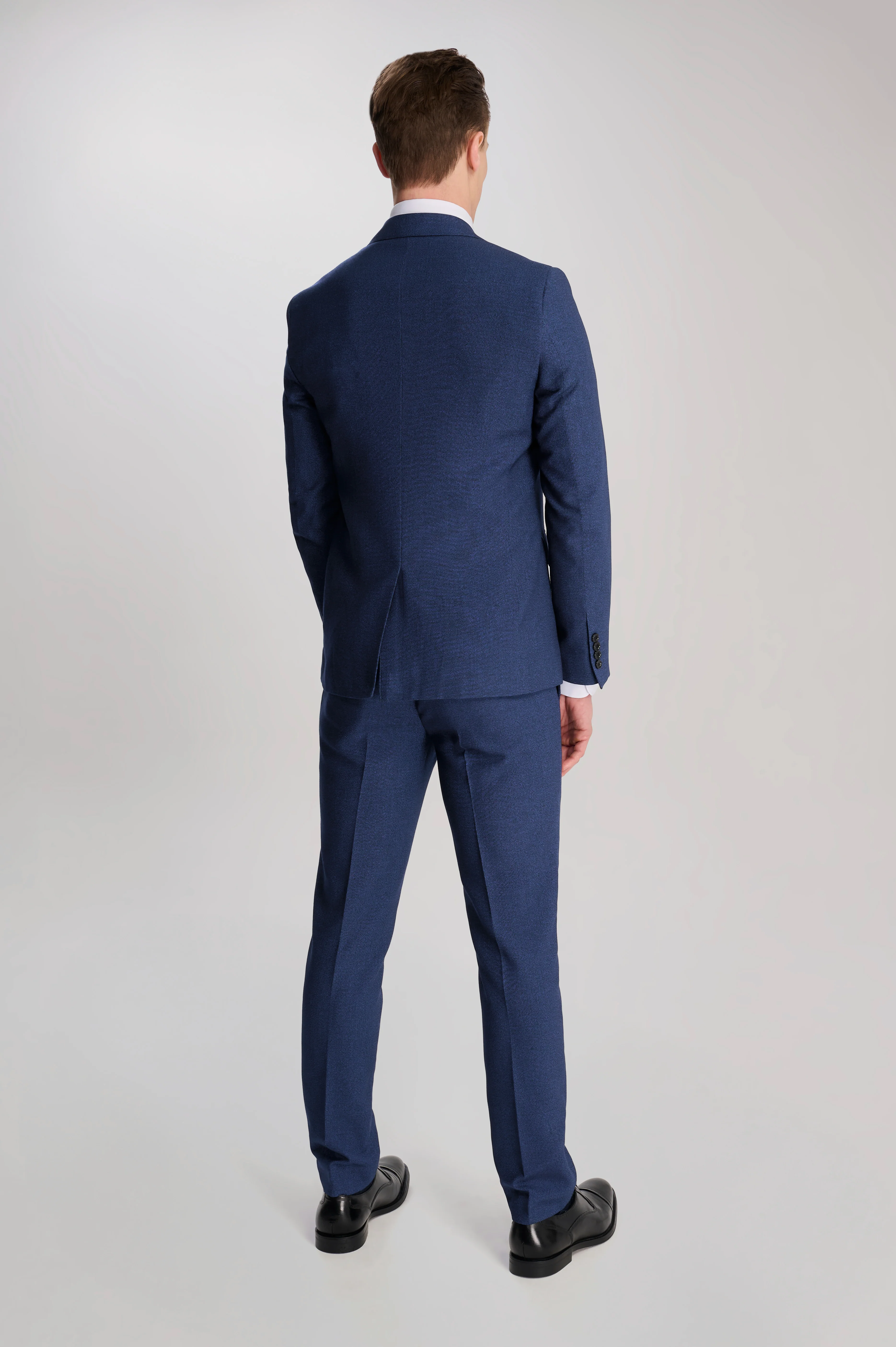 Archie Melange Slim Fit Suit Jacket in Blue - Image 4