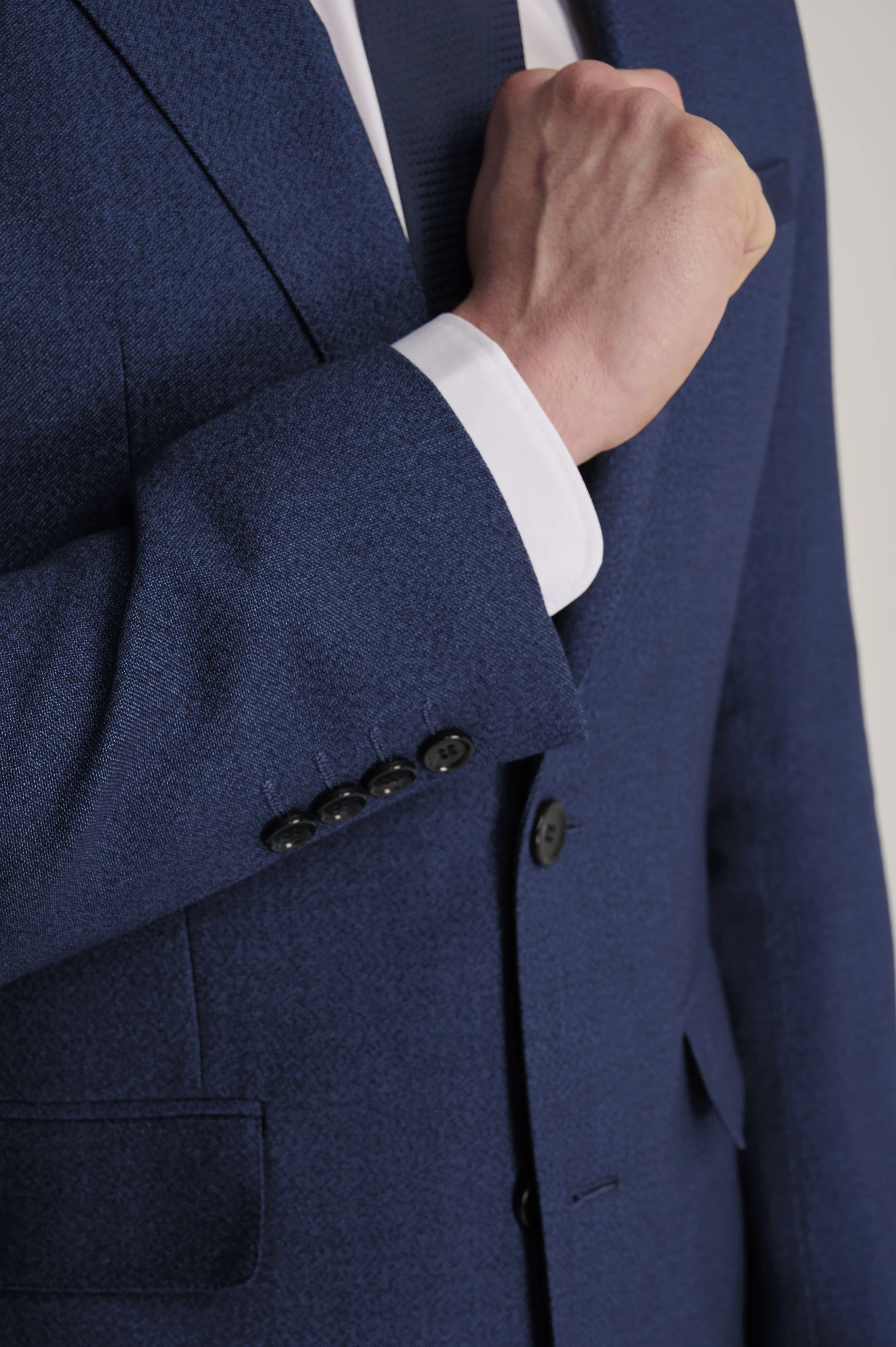 Archie Melange Slim Fit Suit Jacket in Blue - Image 7