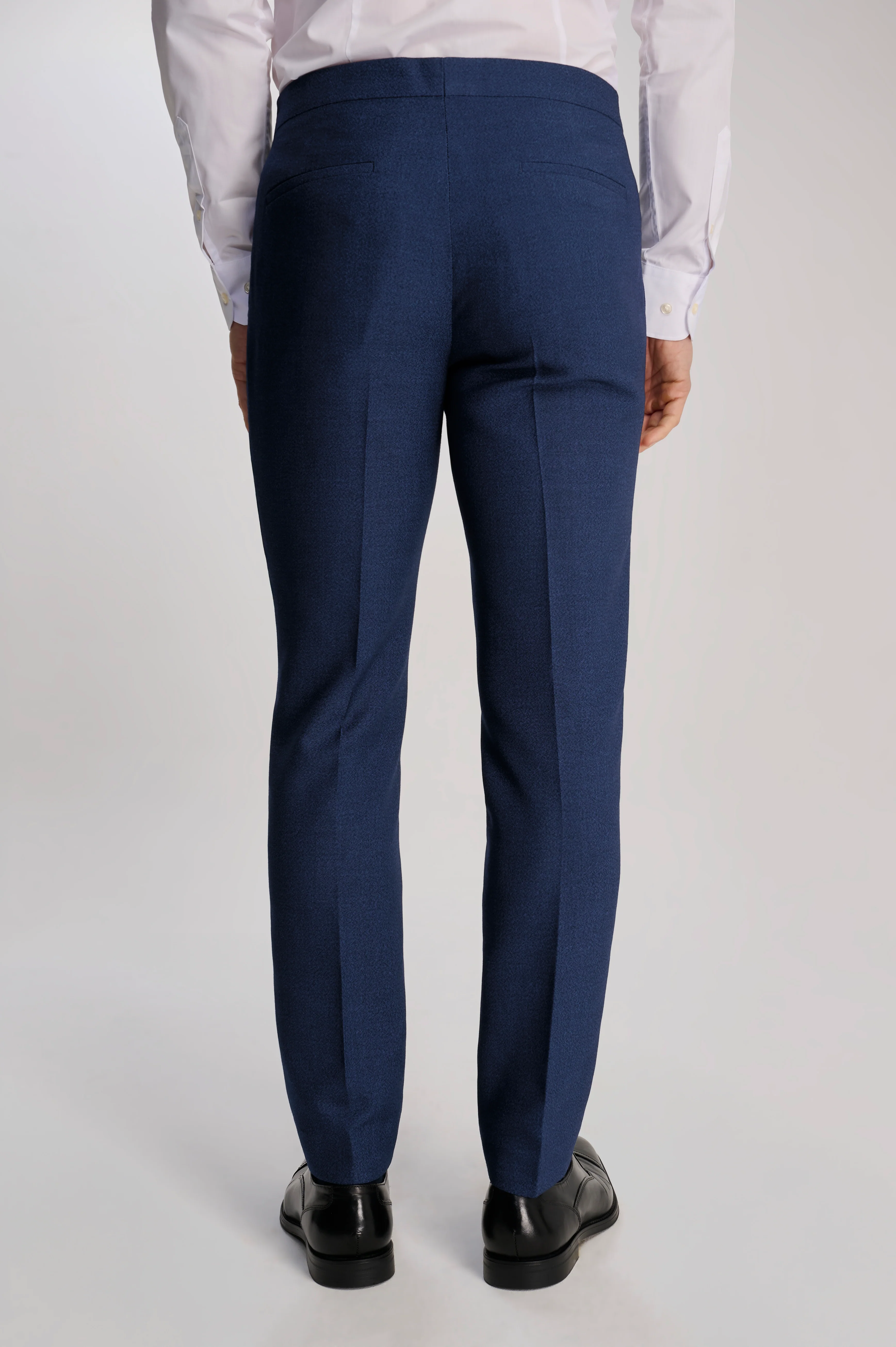 Archie Melange Slim Fit Suit Trousers in Blue - Image 3