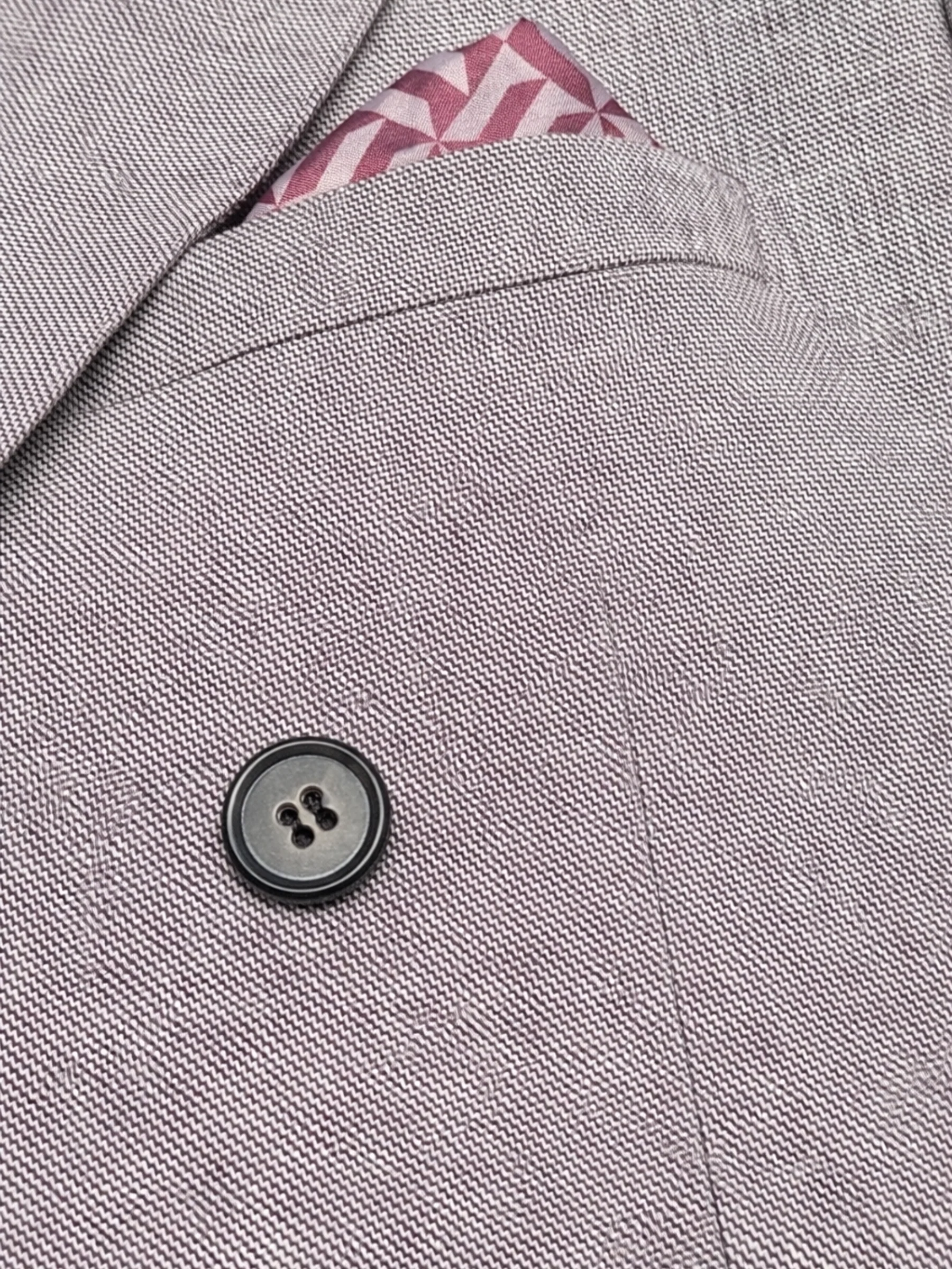Giacomo Slim Fit Double Breasted Suit Jacket in Berry - Image 4