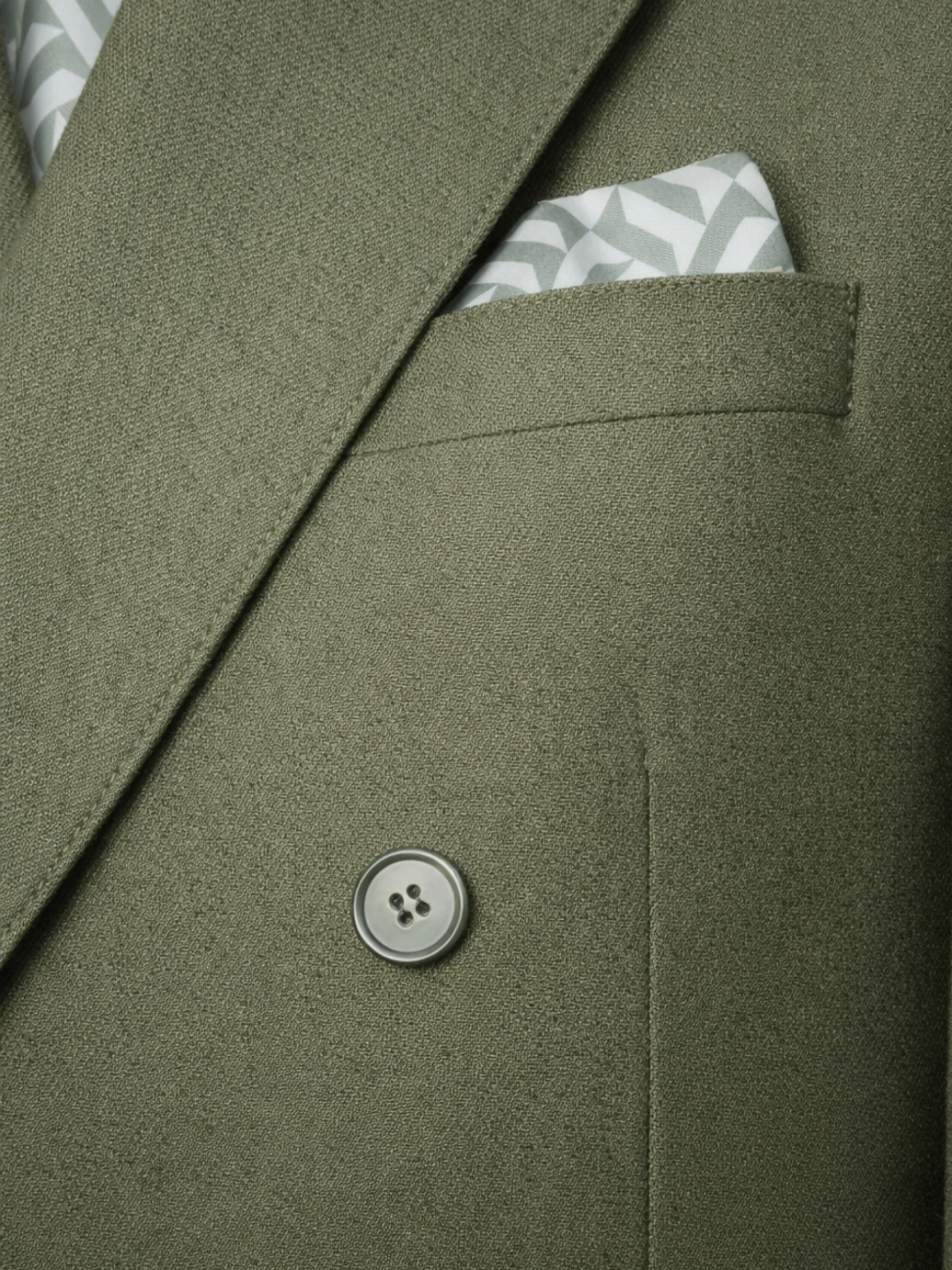 Giacomo Slim Fit Double Breasted Suit Jacket in Dark Green - Image 5