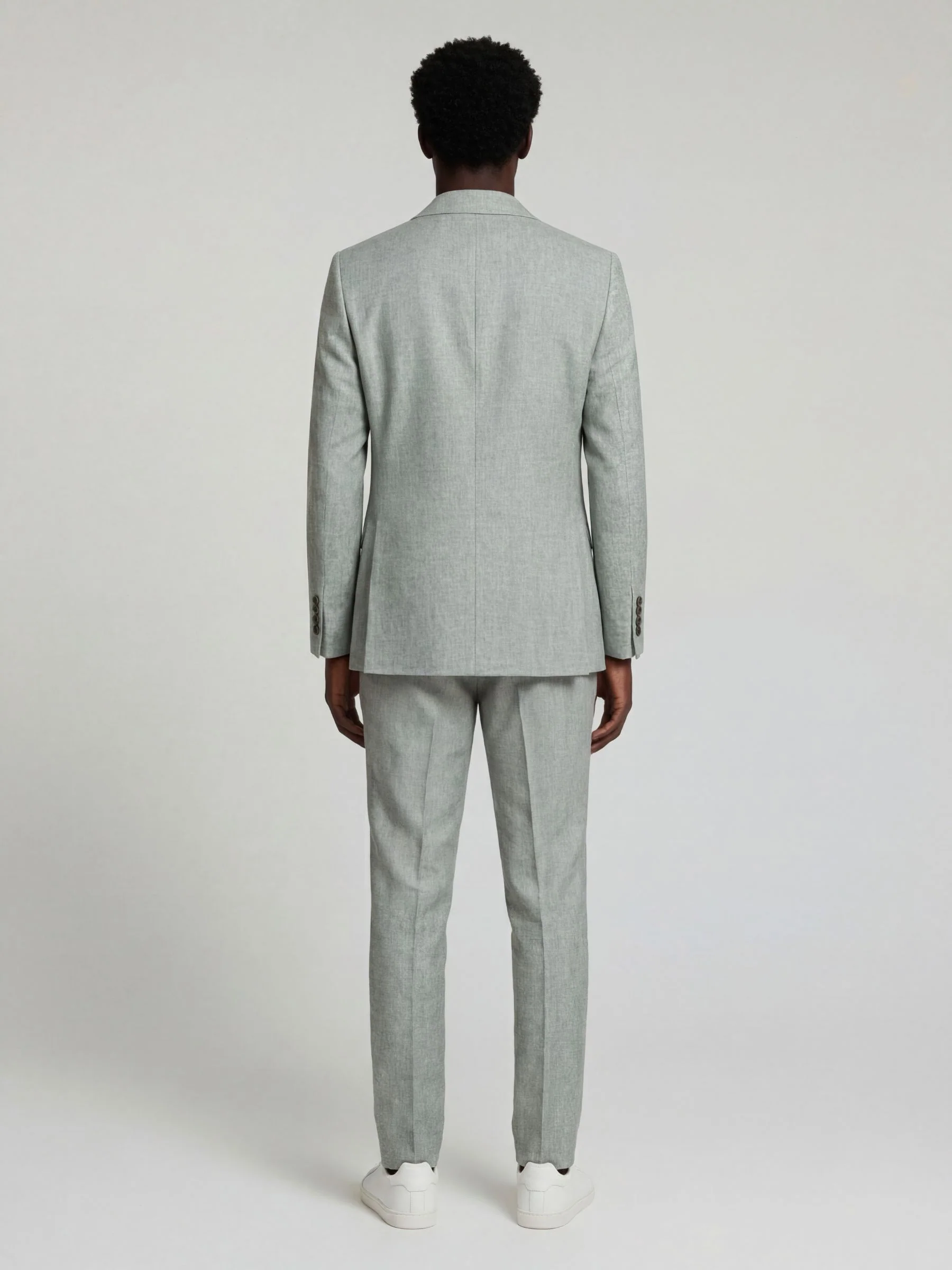 Giacomo Slim Fit Double Breasted Suit Jacket in Green - Image 3