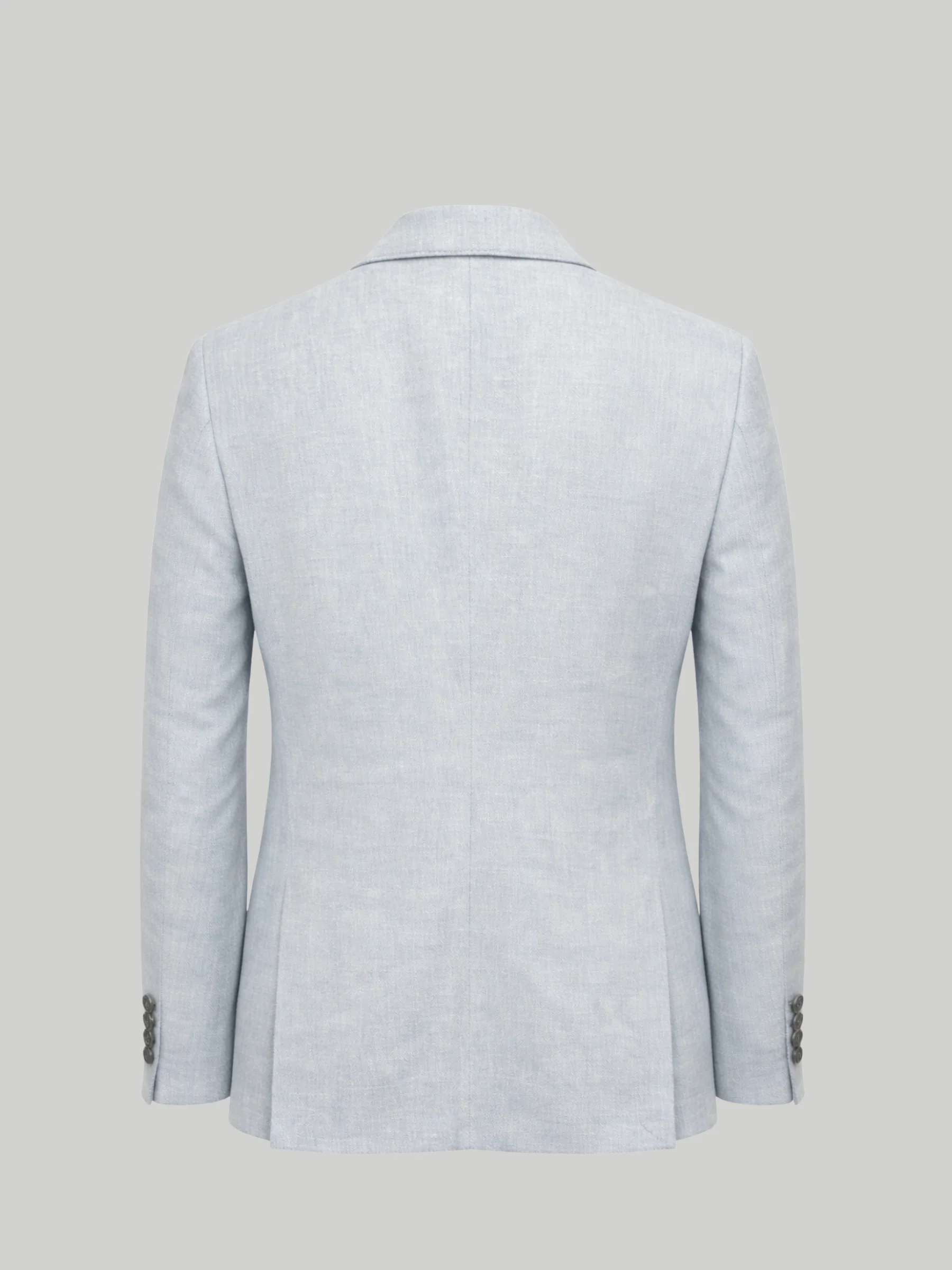 Giacomo Slim Fit Double Breasted Suit Jacket in Light Blue - Image 7