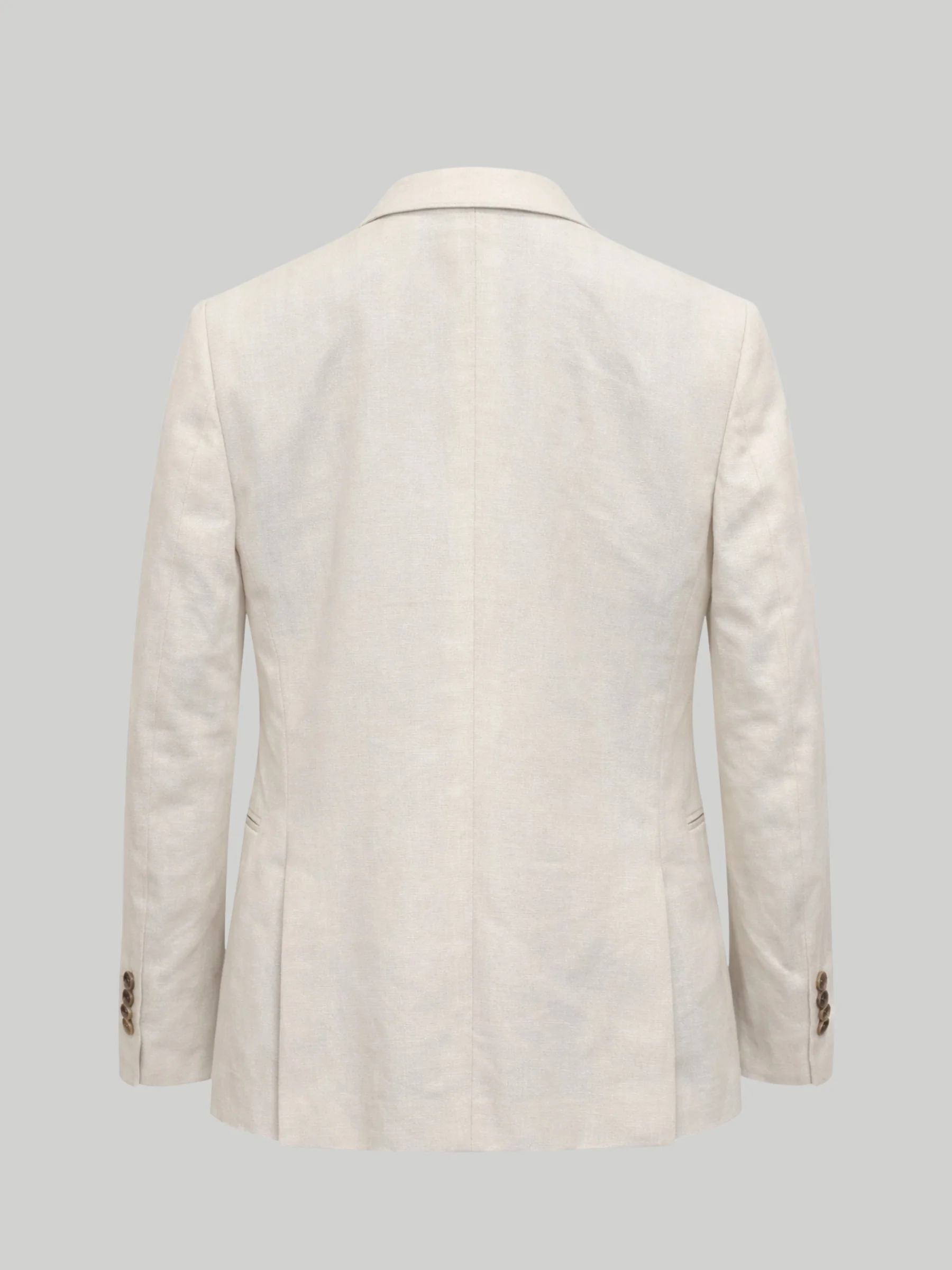 Giacomo Slim Fit Double Breasted Suit Jacket in Stone - Image 8