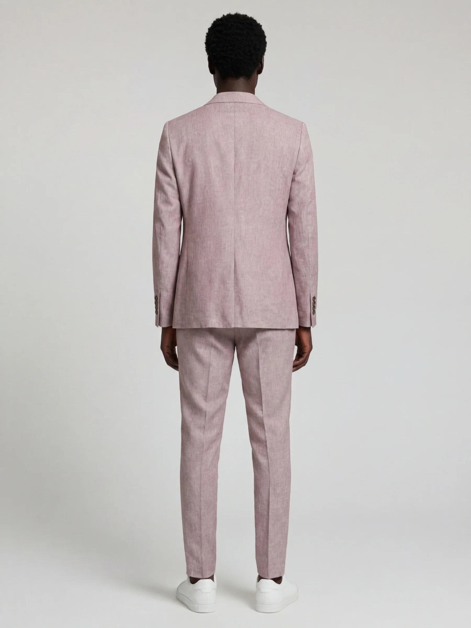 Giacomo Slim Fit Single Breasted Suit Jacket in Berry - Image 3