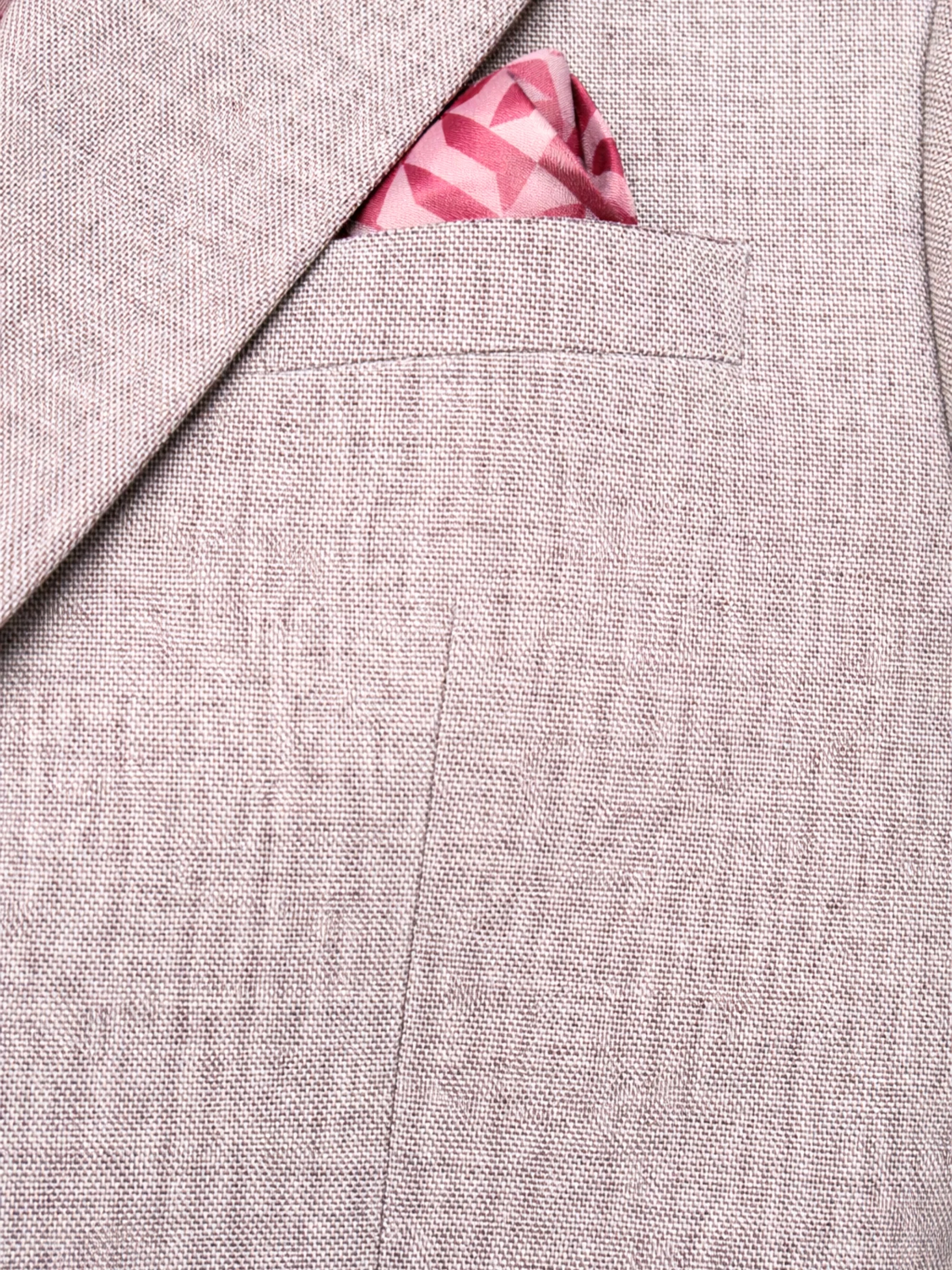 Giacomo Slim Fit Single Breasted Suit Jacket in Berry - Image 4