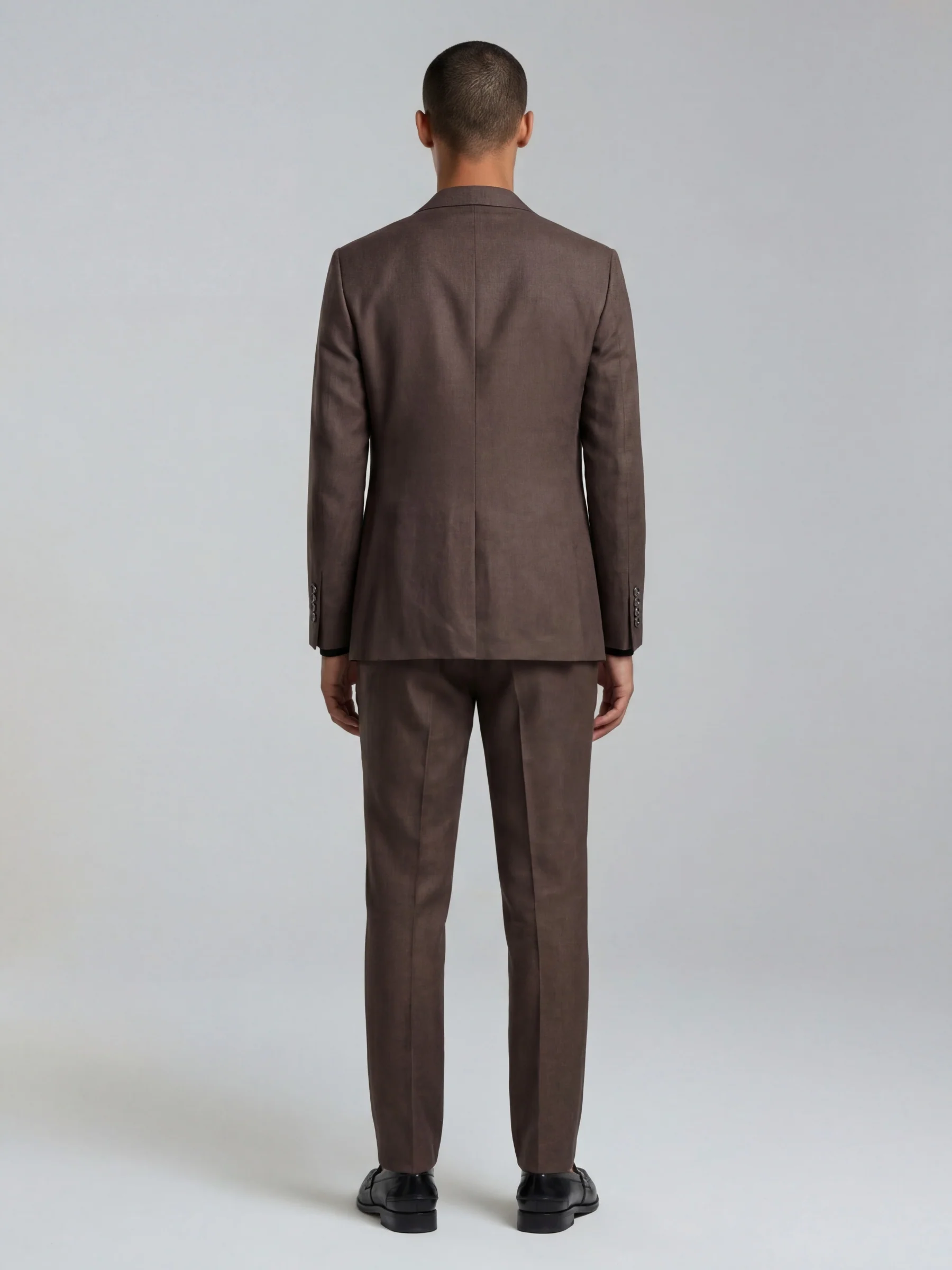 Giacomo Slim Fit Single Breasted Suit Jacket in Brown - Image 3