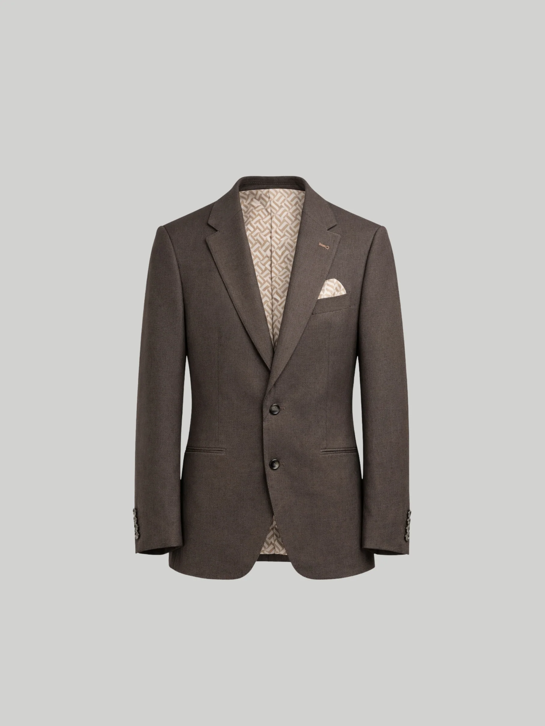 Giacomo Slim Fit Single Breasted Suit Jacket in Brown - Image 6