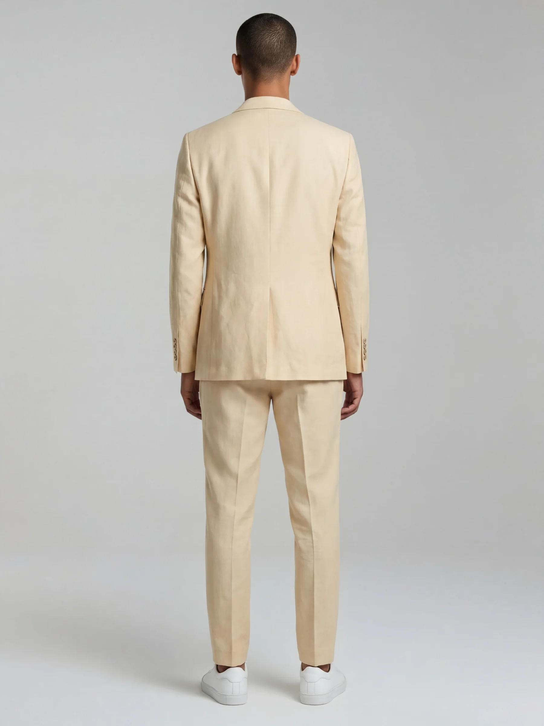 Giacomo Slim Fit Single Breasted Suit Jacket in Butternut - Image 4