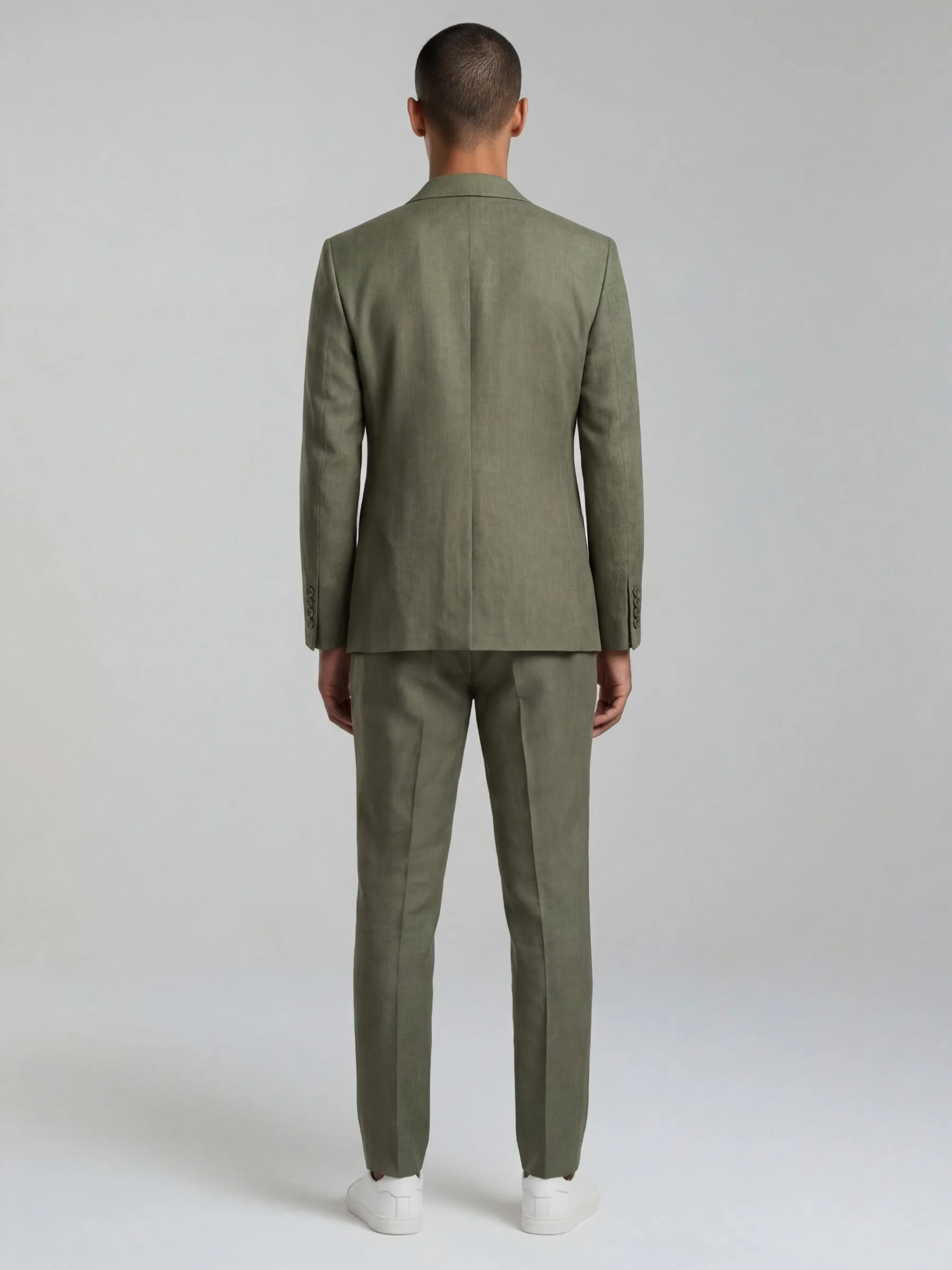 Giacomo Slim Fit Single Breasted Suit Jacket in Dark Green - Image 3