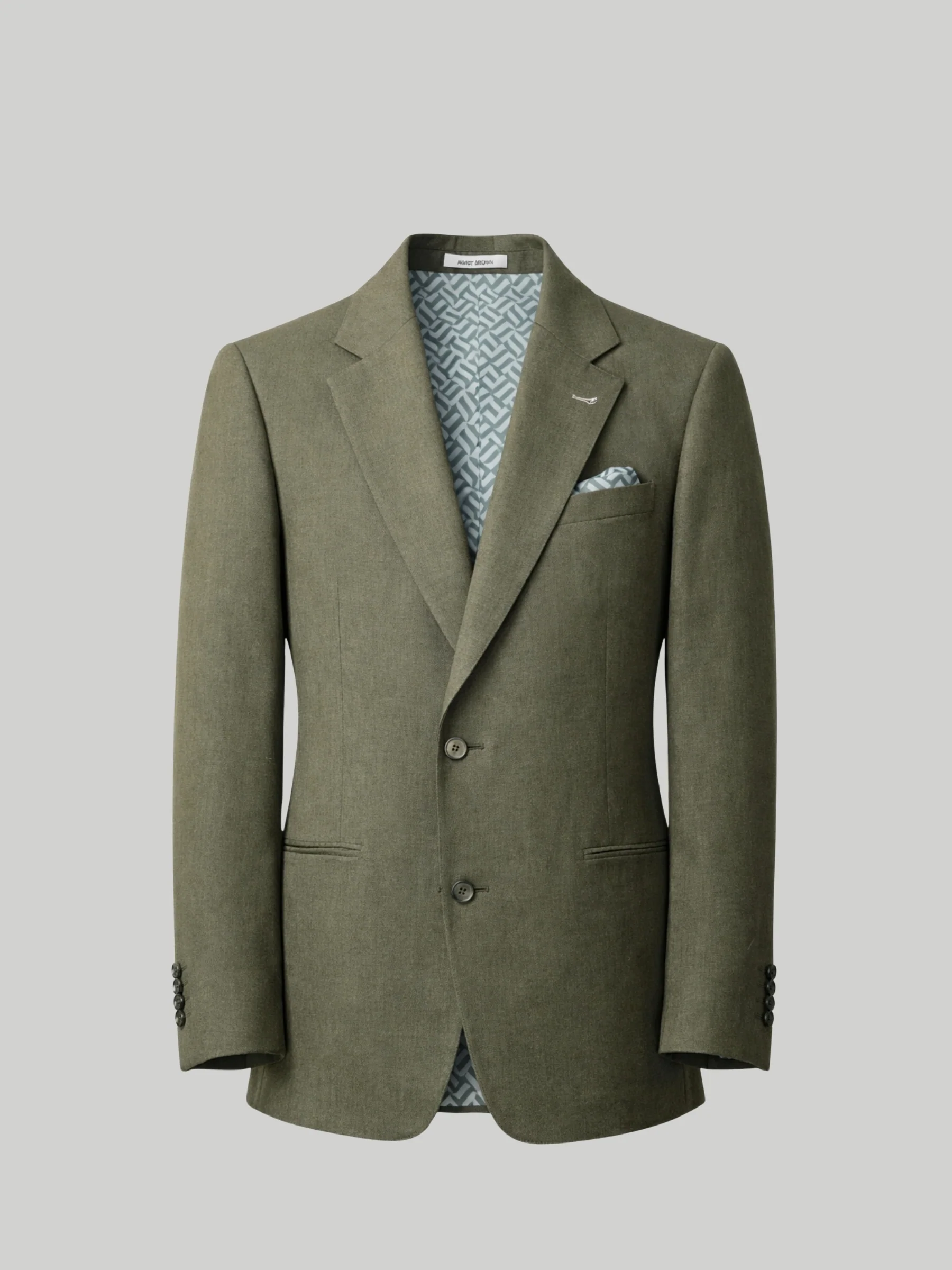 Giacomo Slim Fit Single Breasted Suit Jacket in Dark Green - Image 6
