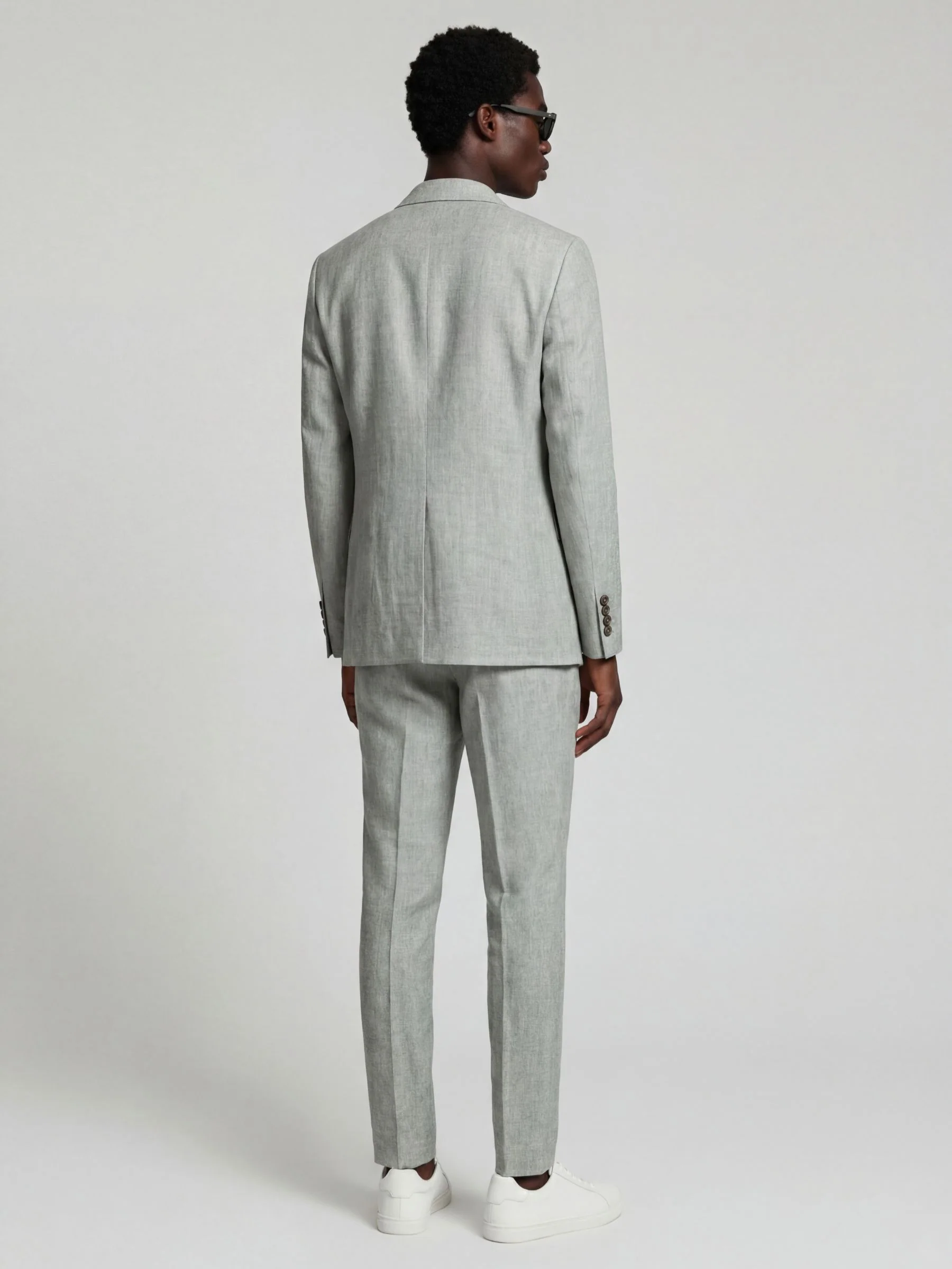 Giacomo Slim Fit Single Breasted Suit Jacket in Green - Image 3