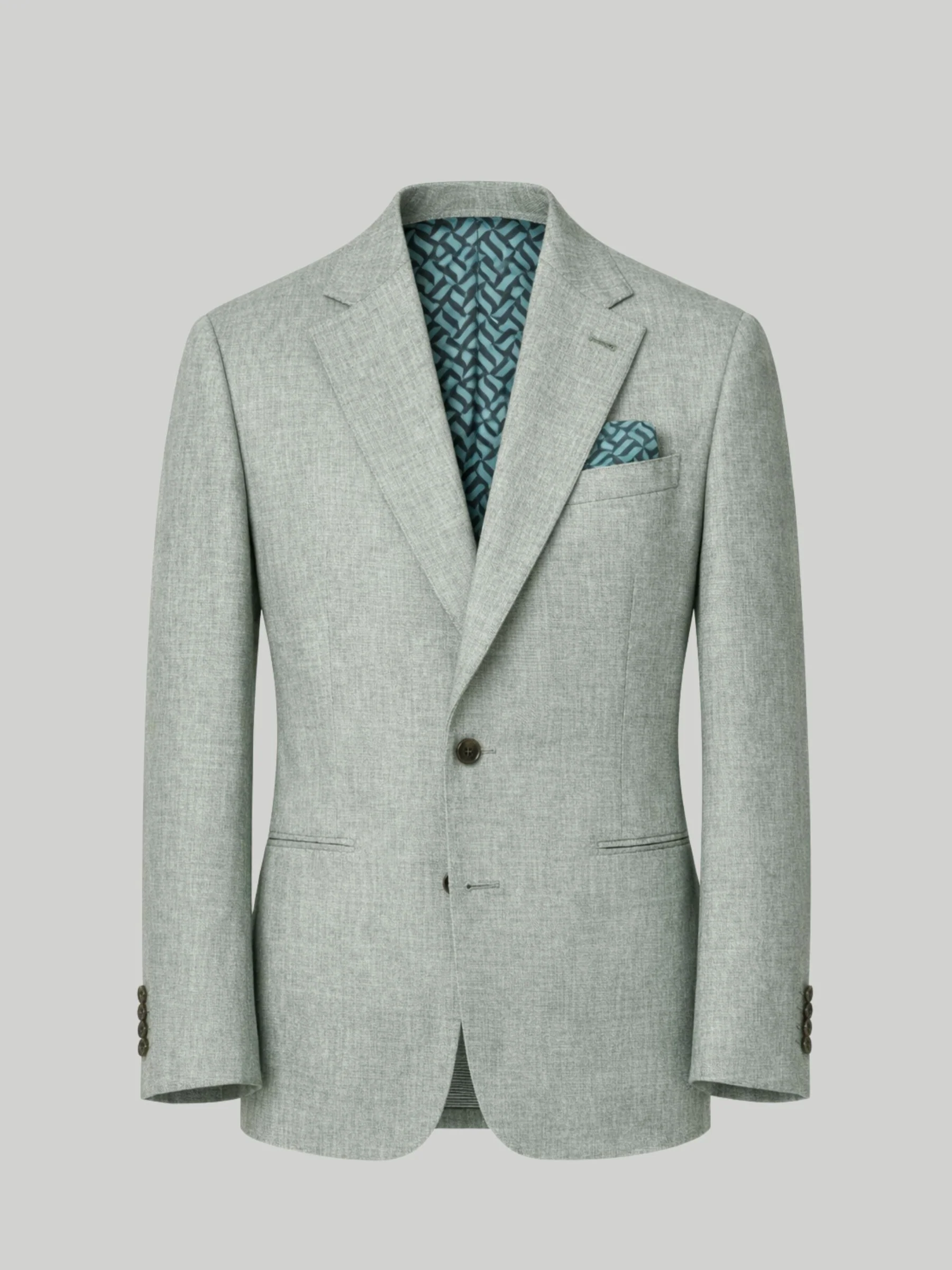 Giacomo Slim Fit Single Breasted Suit Jacket in Green - Image 5