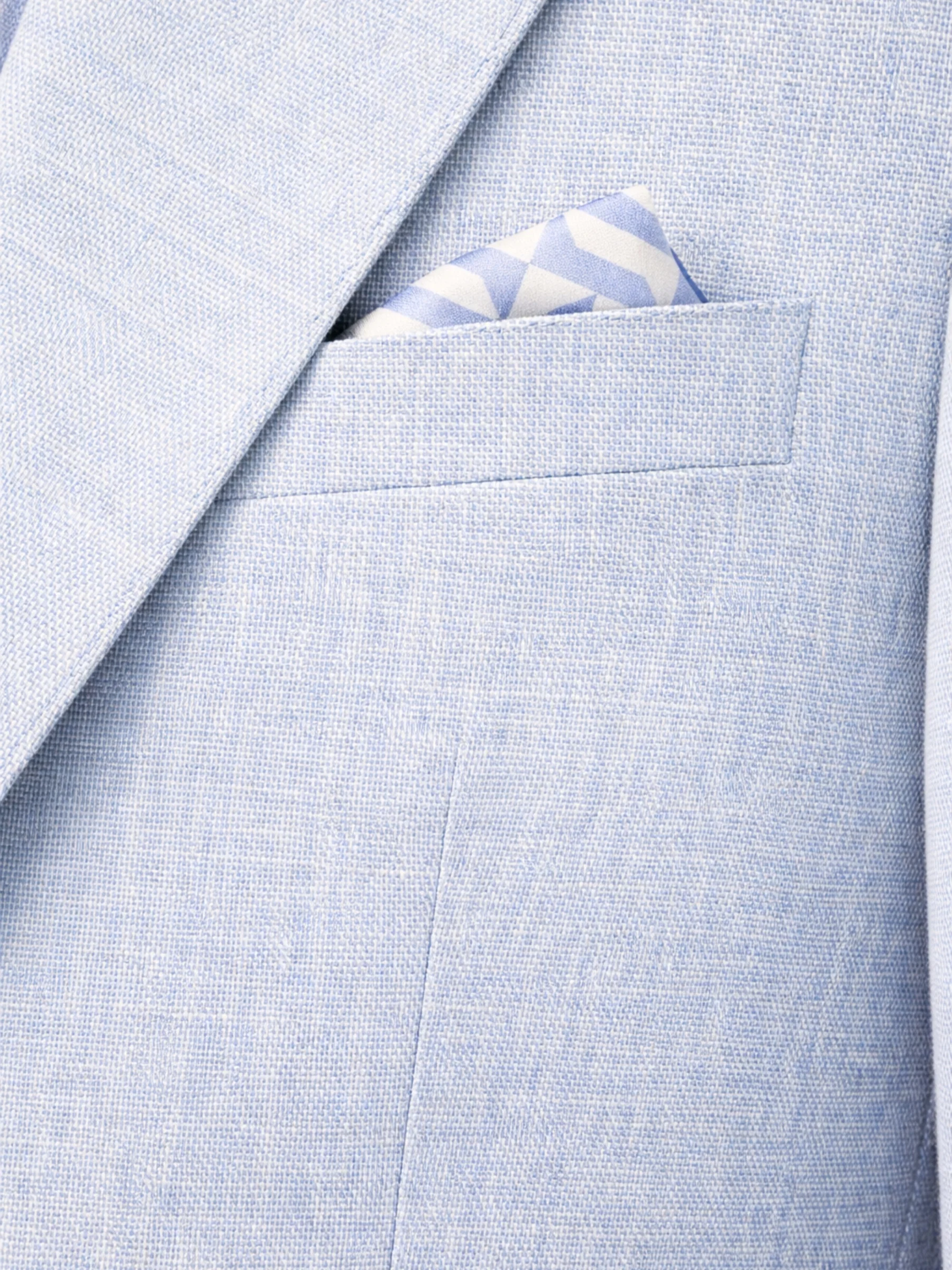 Giacomo Slim Fit Single Breasted Suit Jacket in Light Blue - Image 4