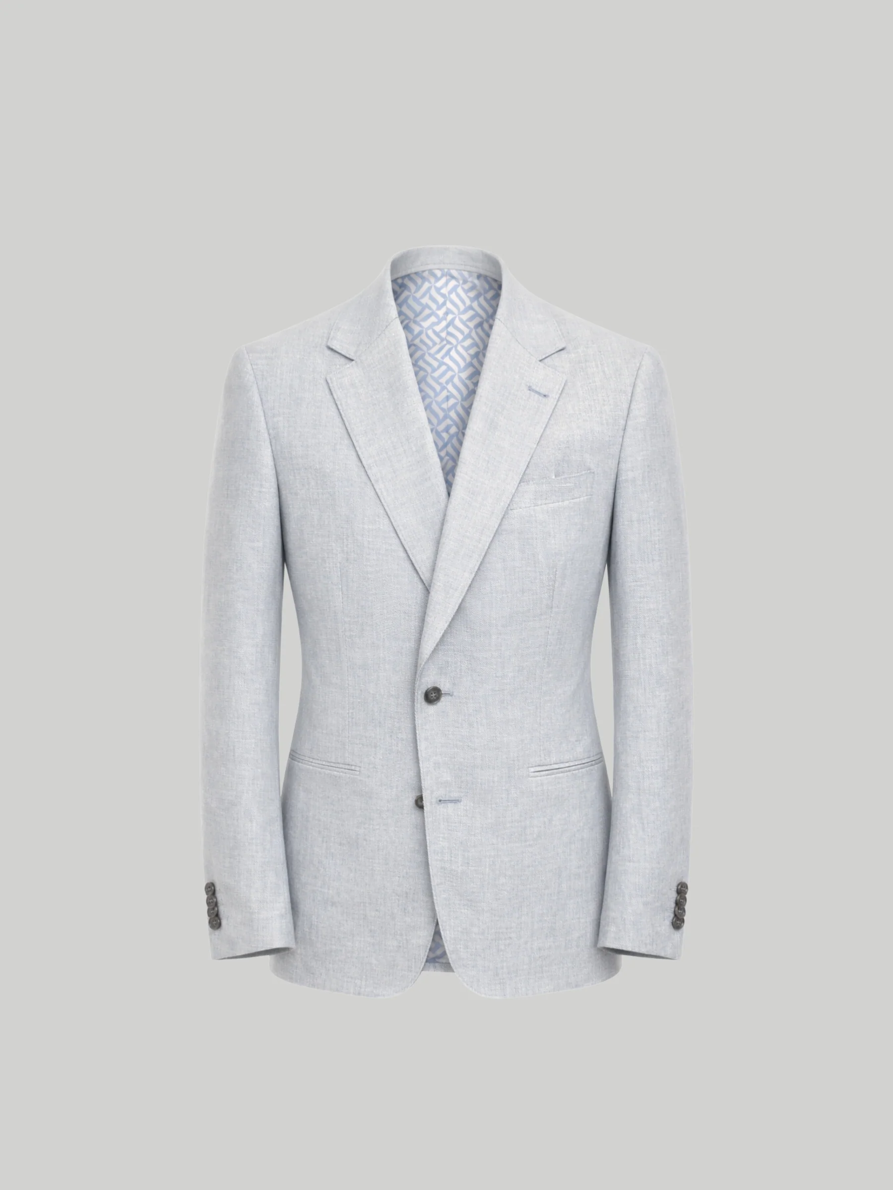 Giacomo Slim Fit Single Breasted Suit Jacket in Light Blue - Image 6