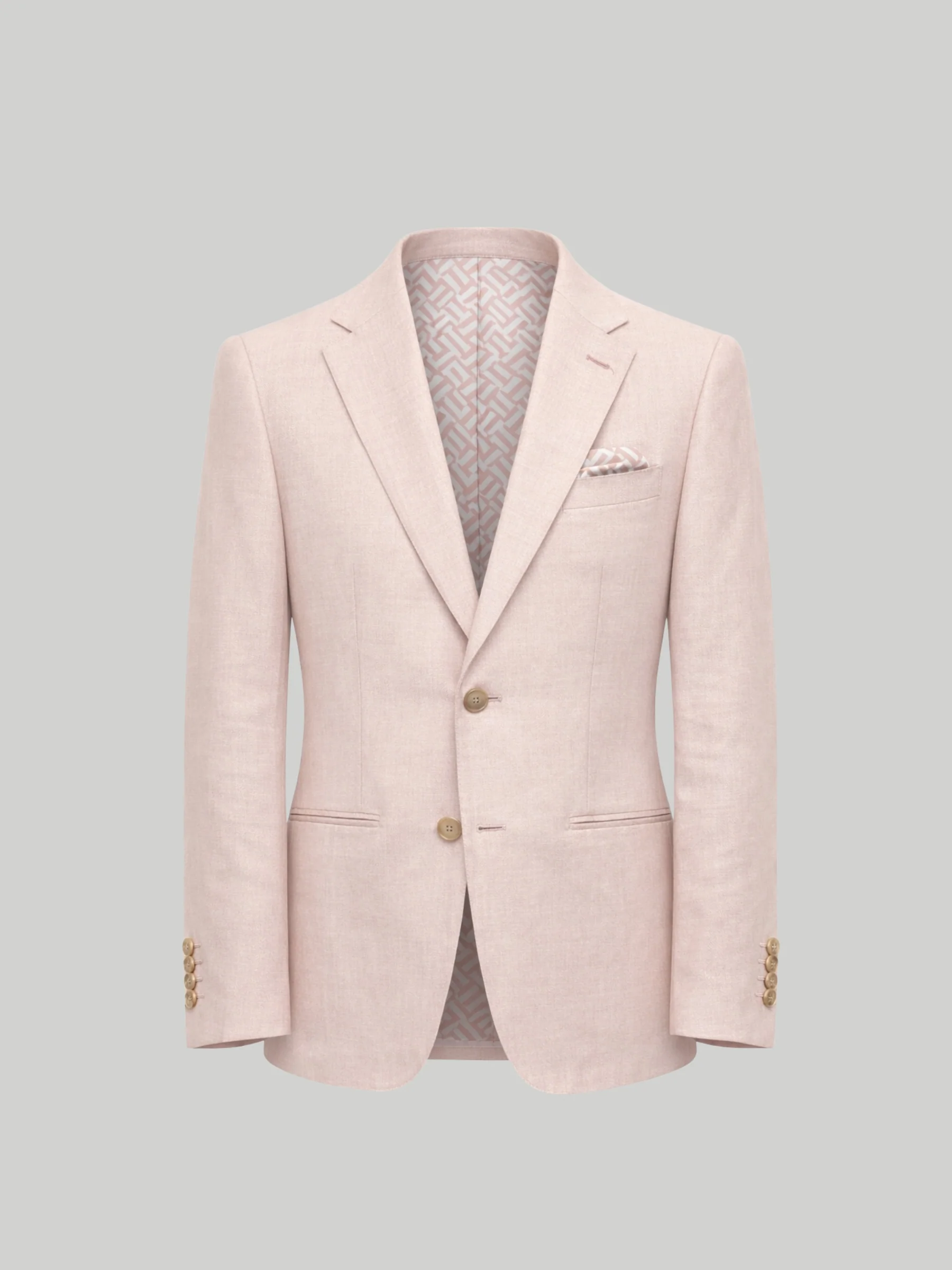 Giacomo Slim Fit Single Breasted Suit Jacket in Pink - Image 5