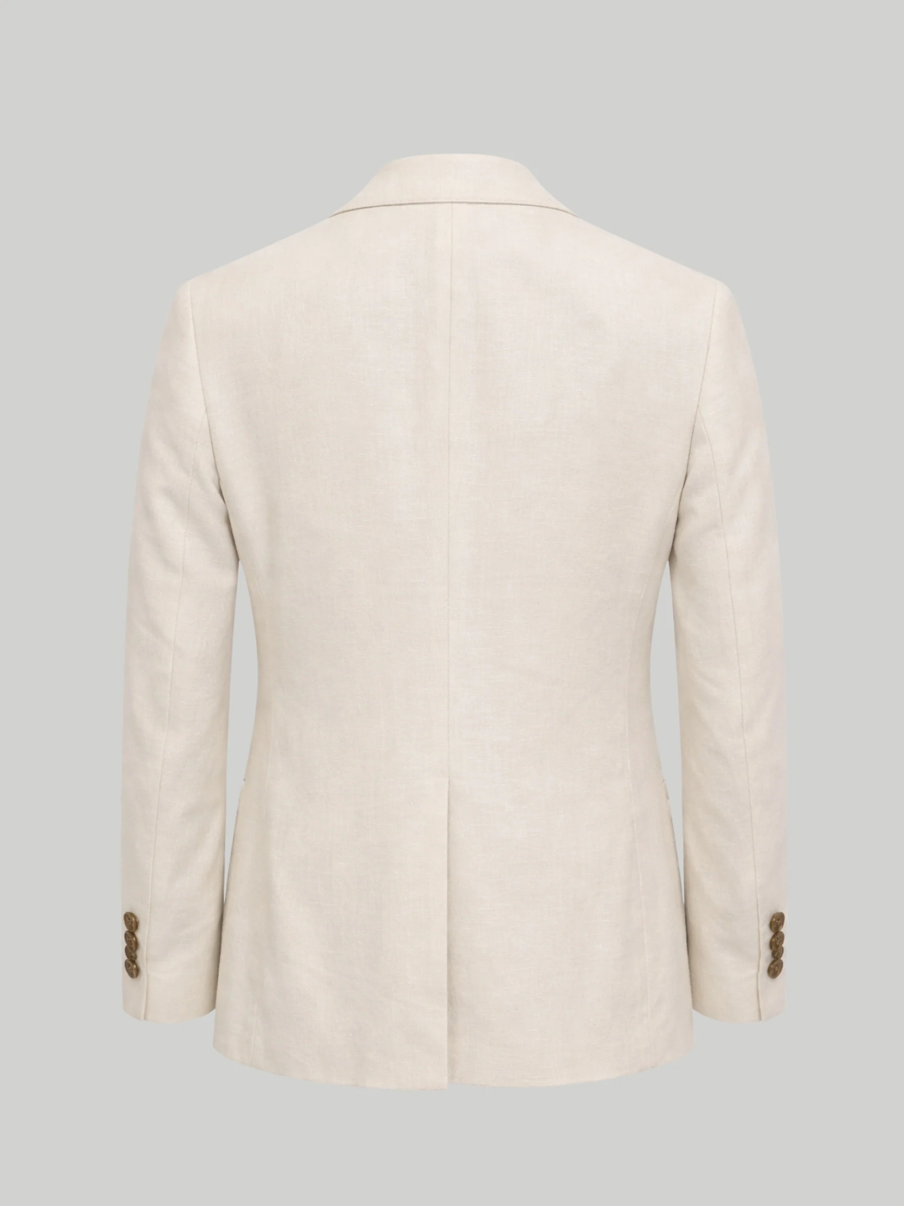Giacomo Slim Fit Single Breasted Suit Jacket in Stone - Image 8
