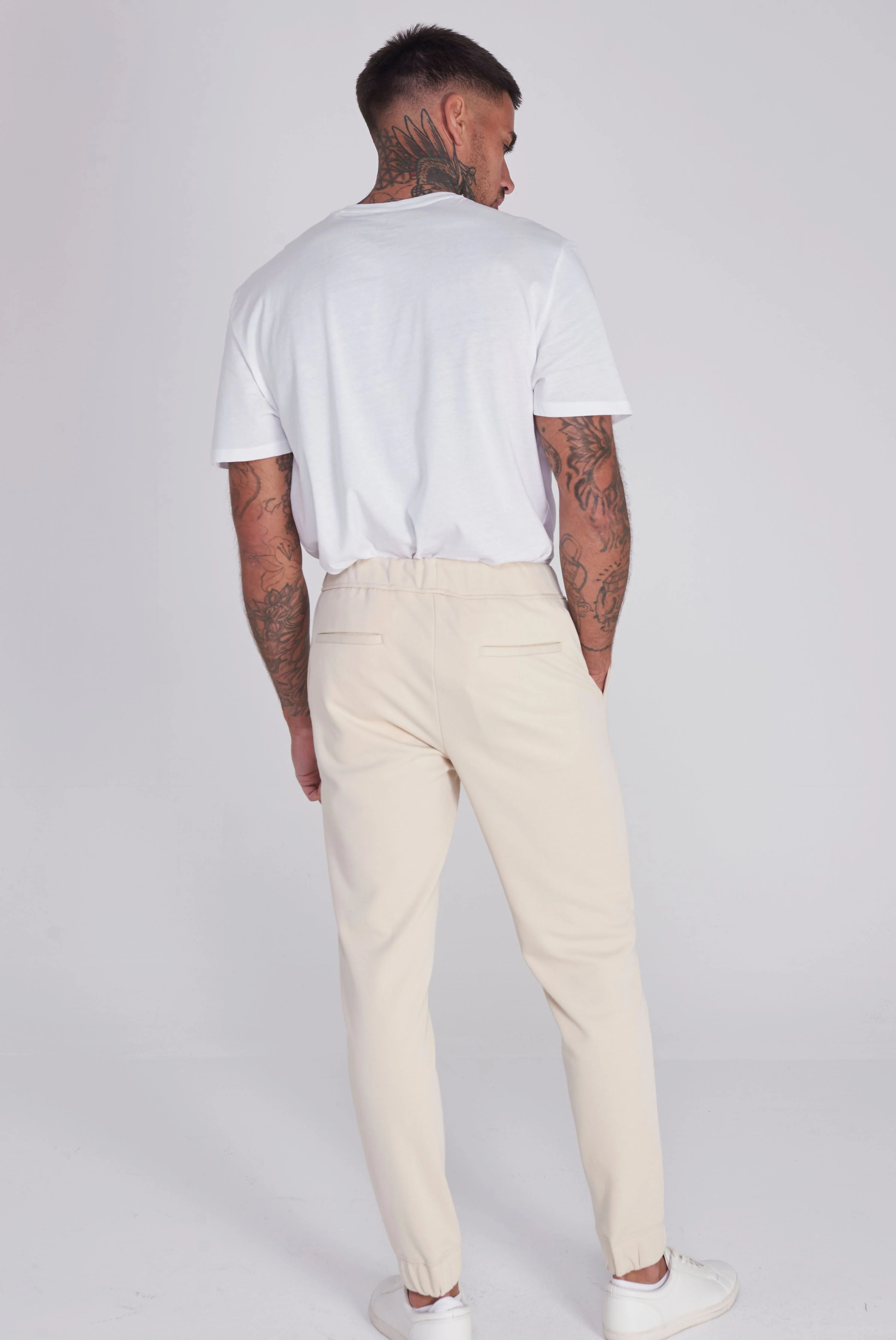 Gisborne Cotton Trouser in Oatmeal - Image 3