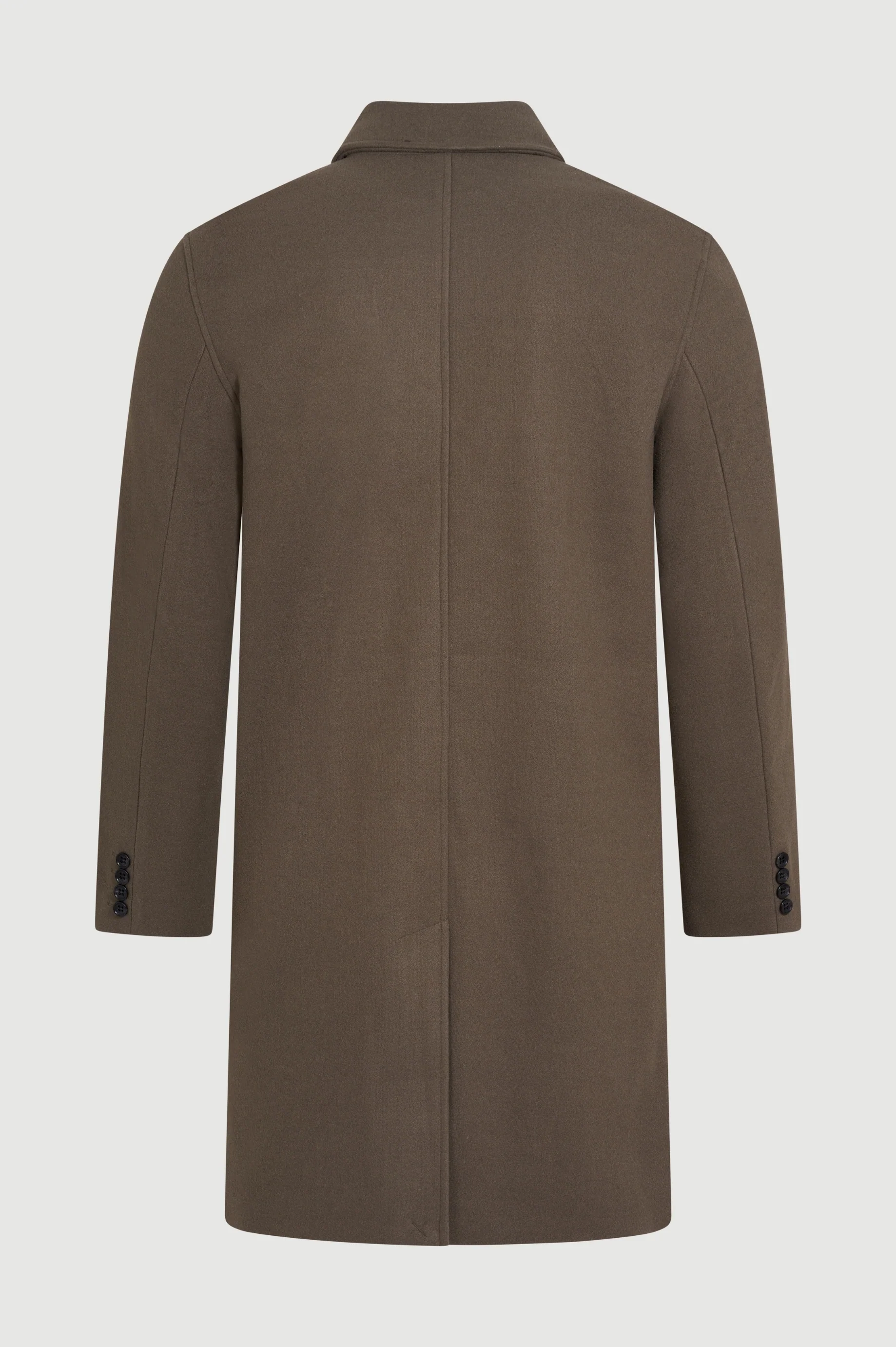 Harold Plain Faux Wool Overcoat - Image 3
