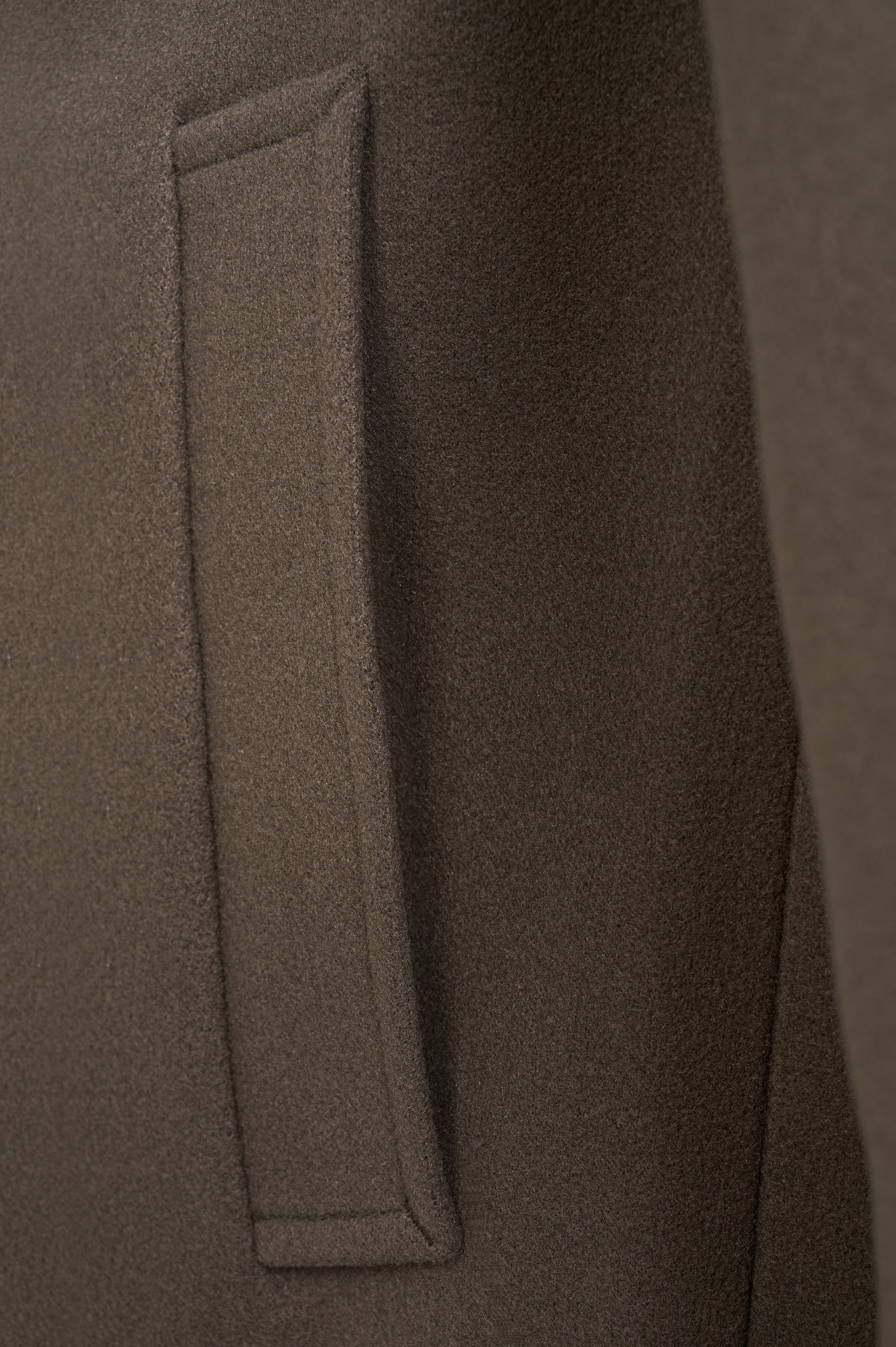 Harold Plain Faux Wool Overcoat - Image 4