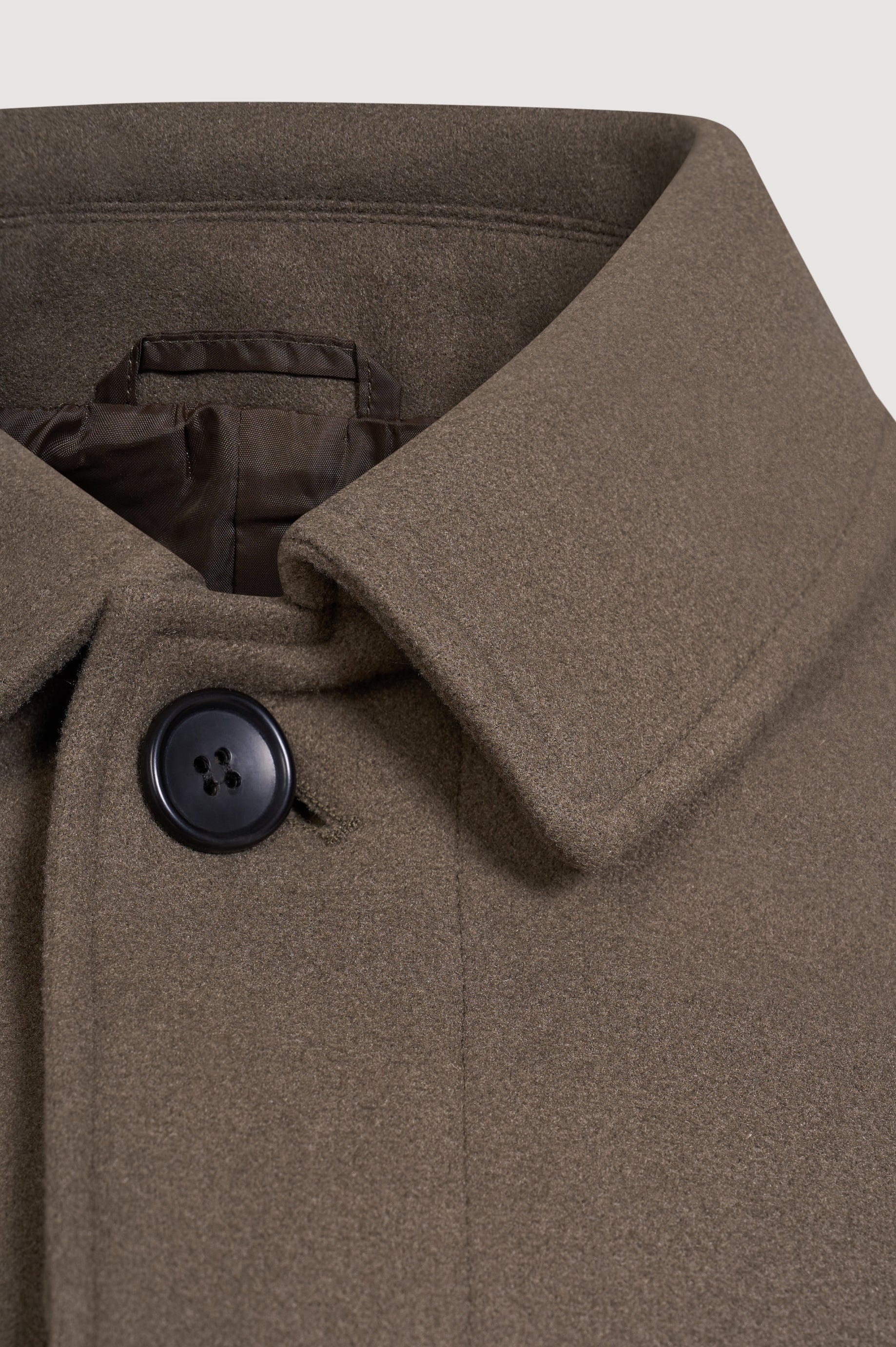 Harold Plain Faux Wool Overcoat - Image 5