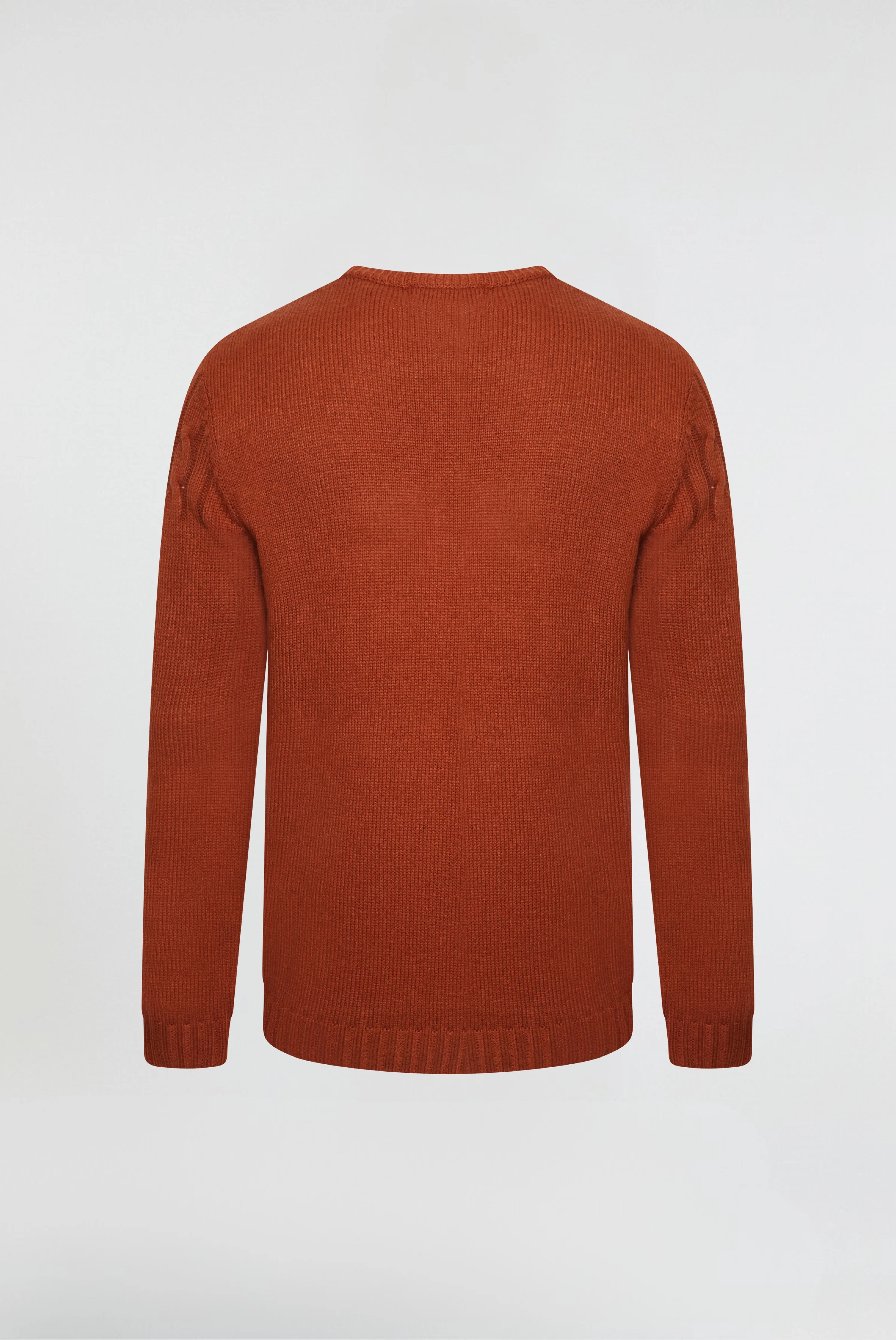 Haydn Knitted Crew Neck Terracotta Jumper - Image 3