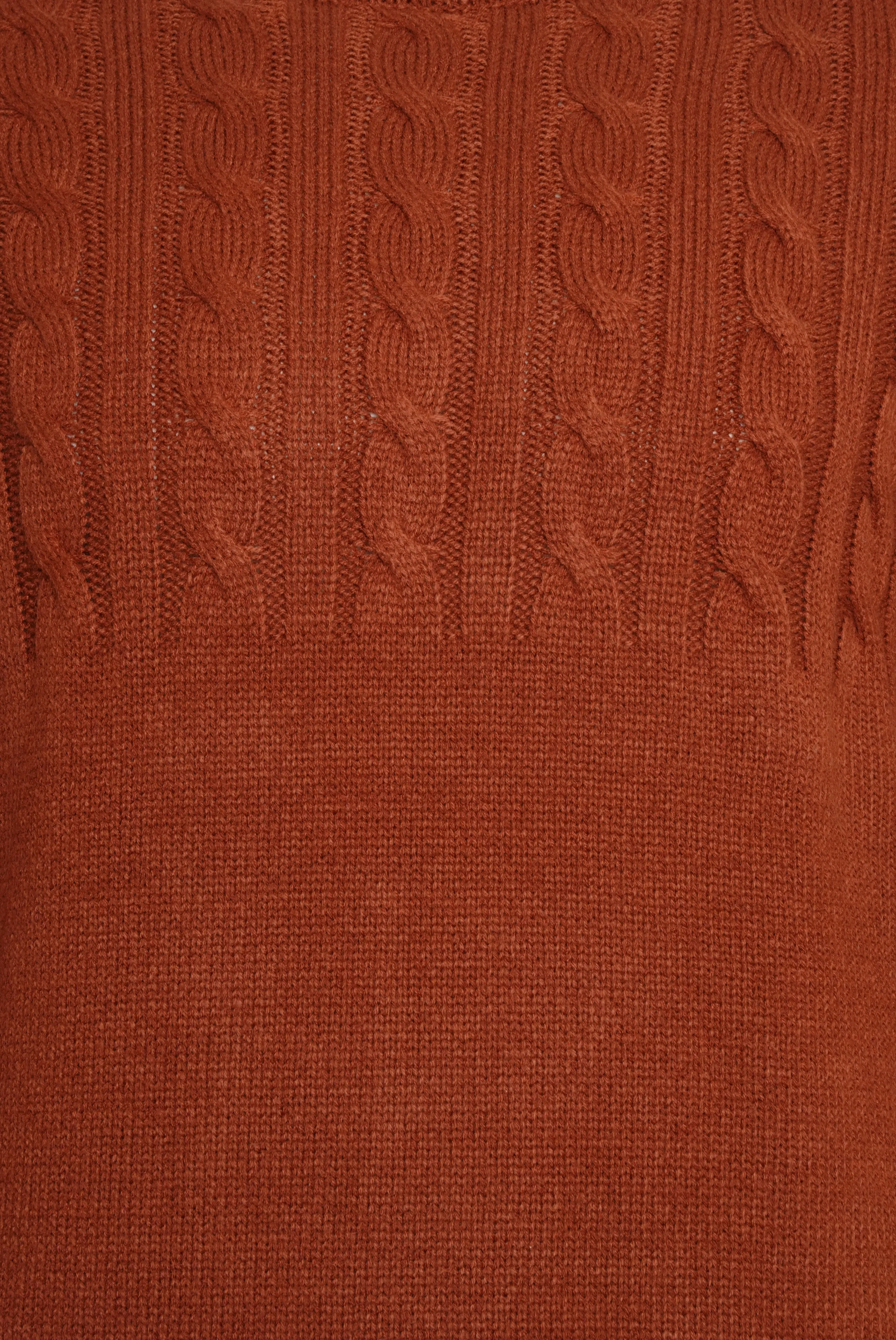 Haydn Knitted Crew Neck Terracotta Jumper - Image 4