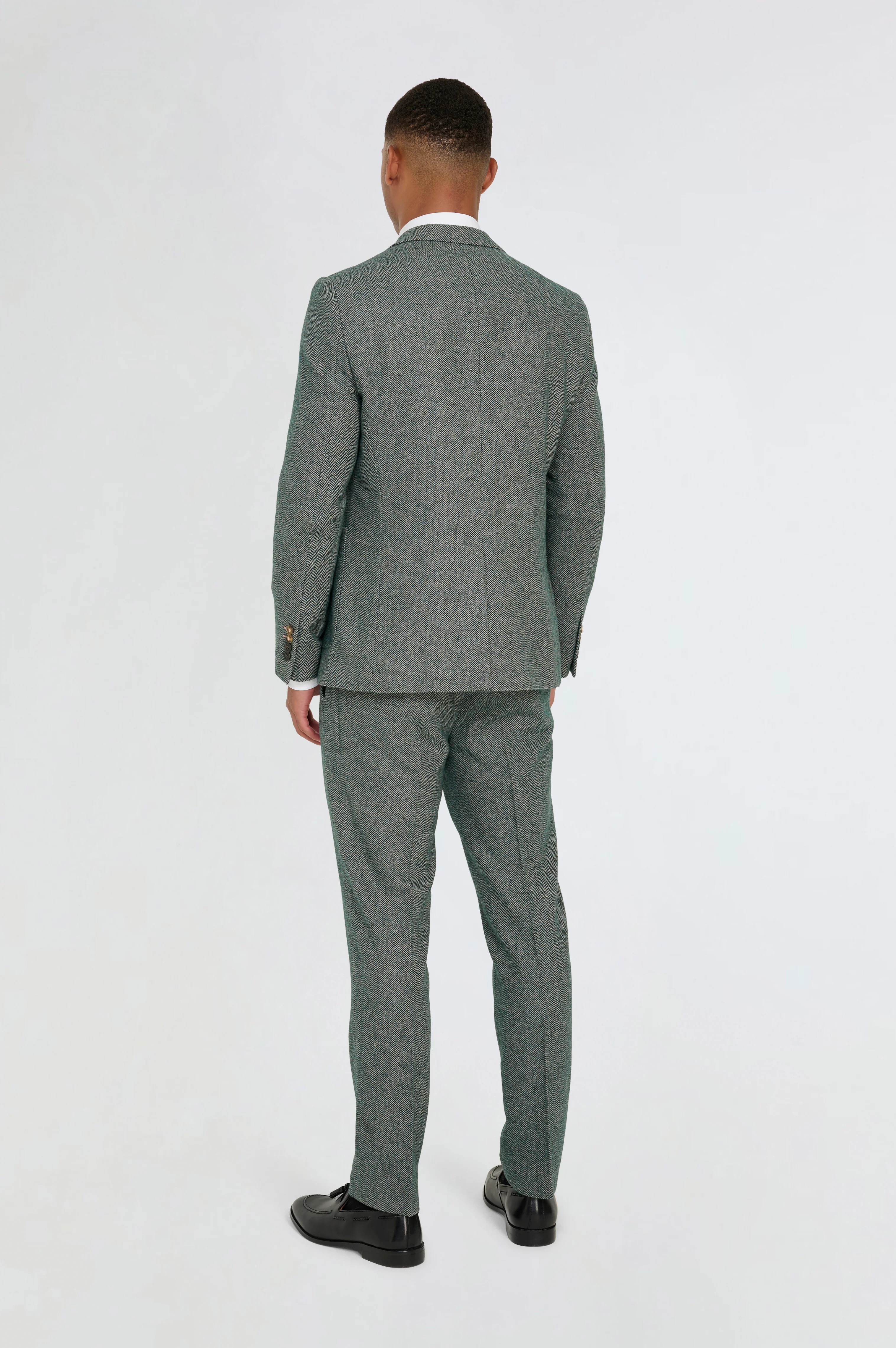Henry Tweed Blazer in Green - Image 3