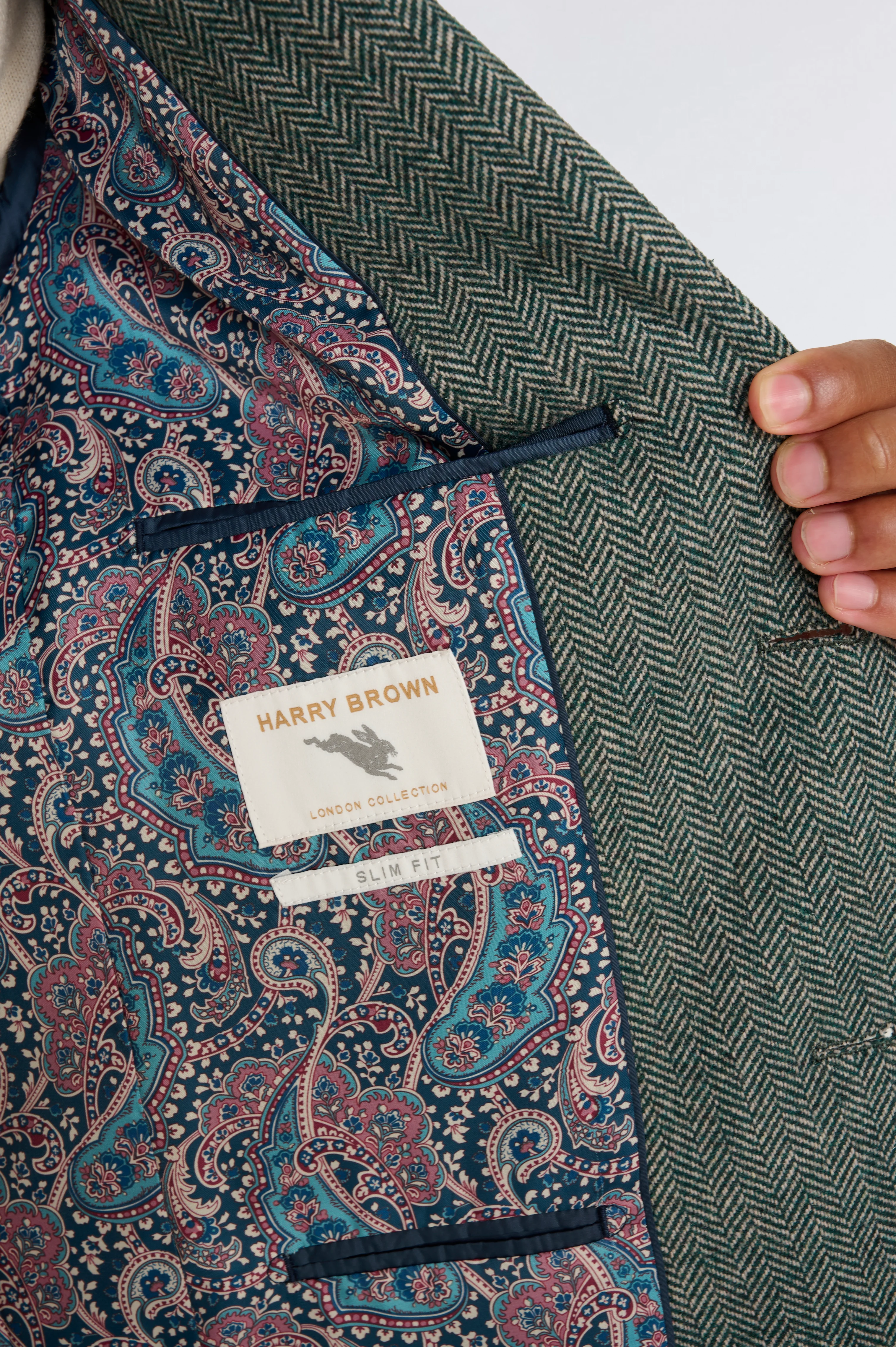 Henry Tweed Blazer in Green - Image 6