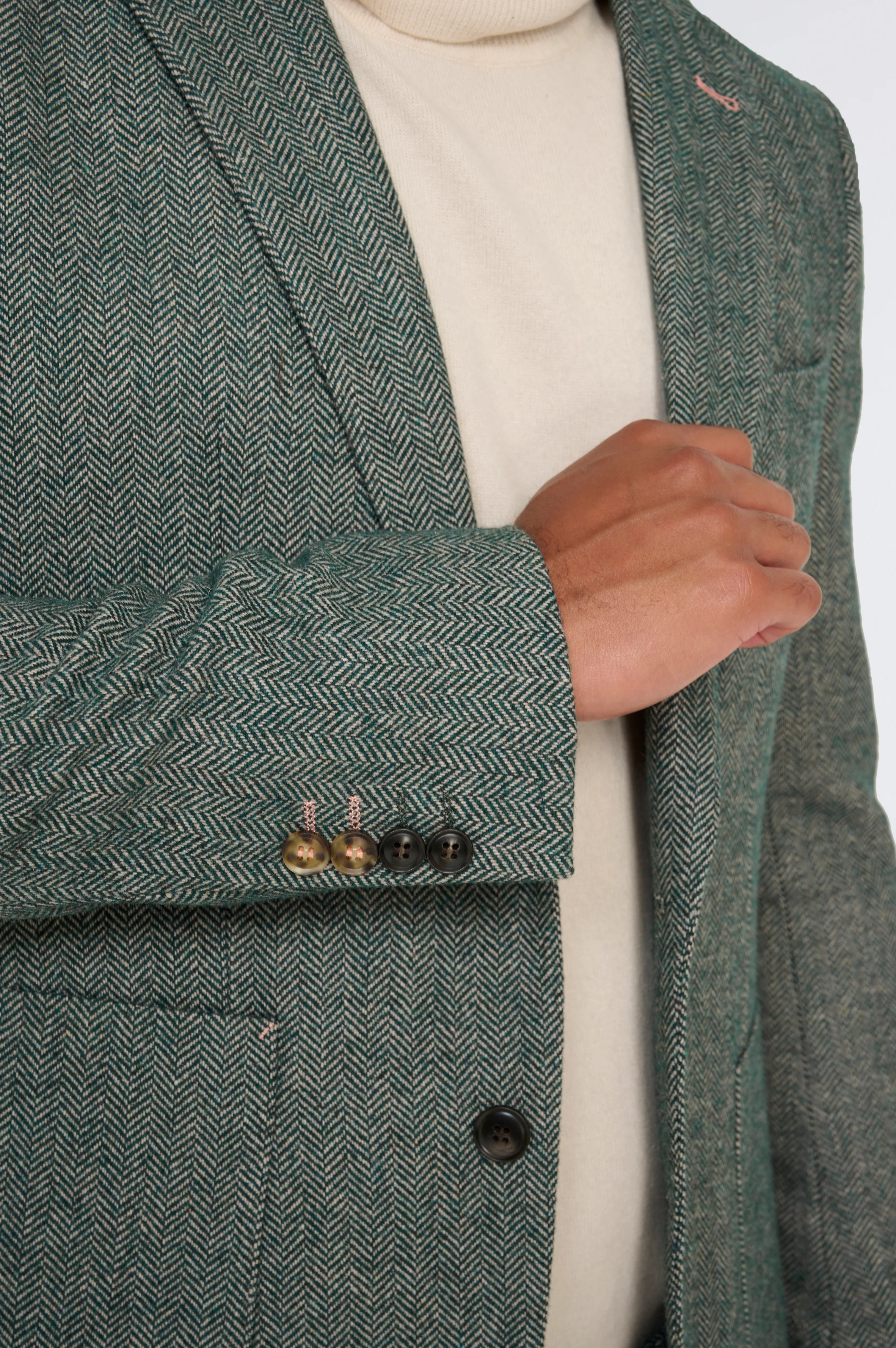 Henry Tweed Blazer in Green - Image 7
