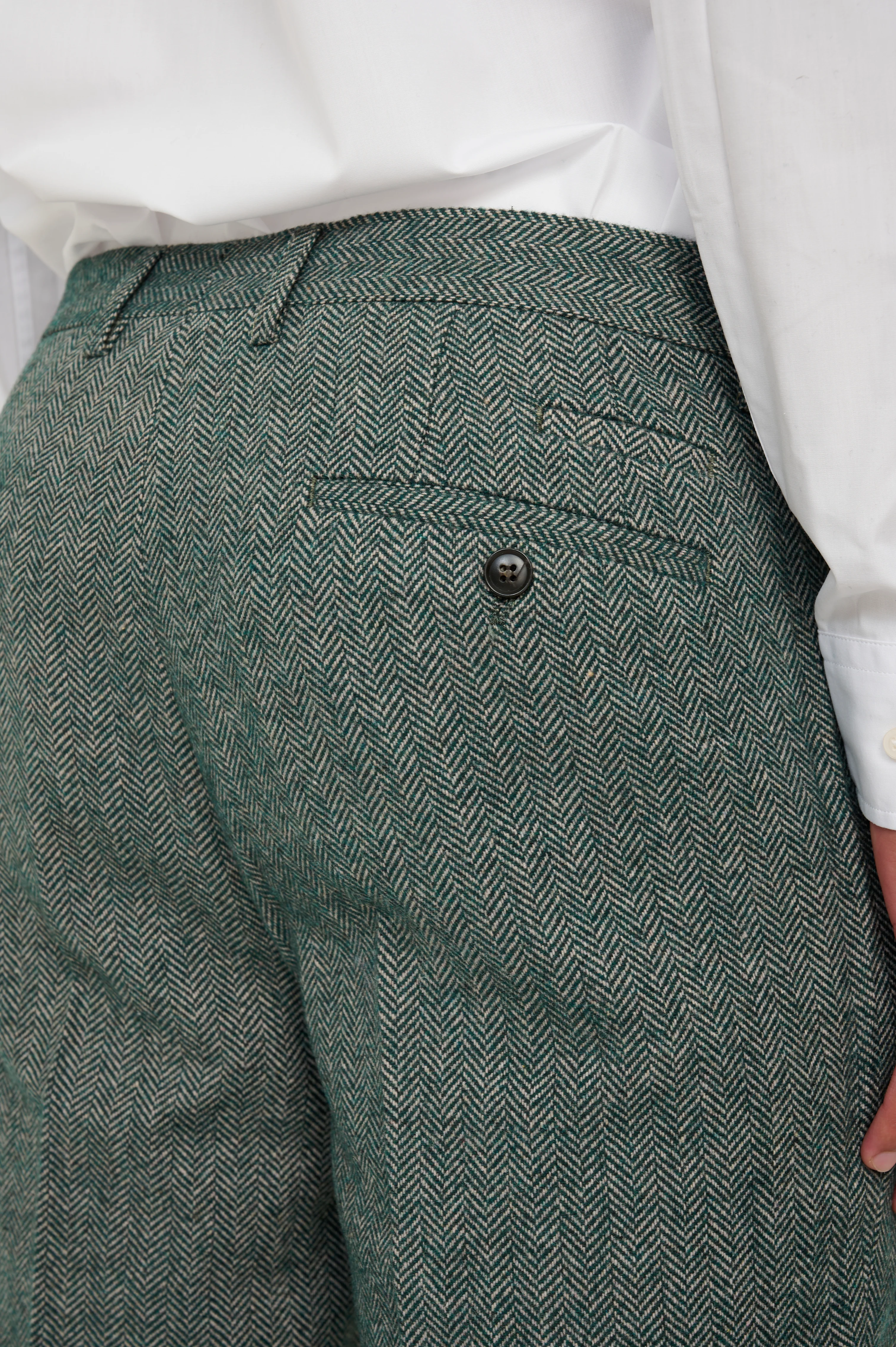 Henry Tweed Trousers in Green - Image 5
