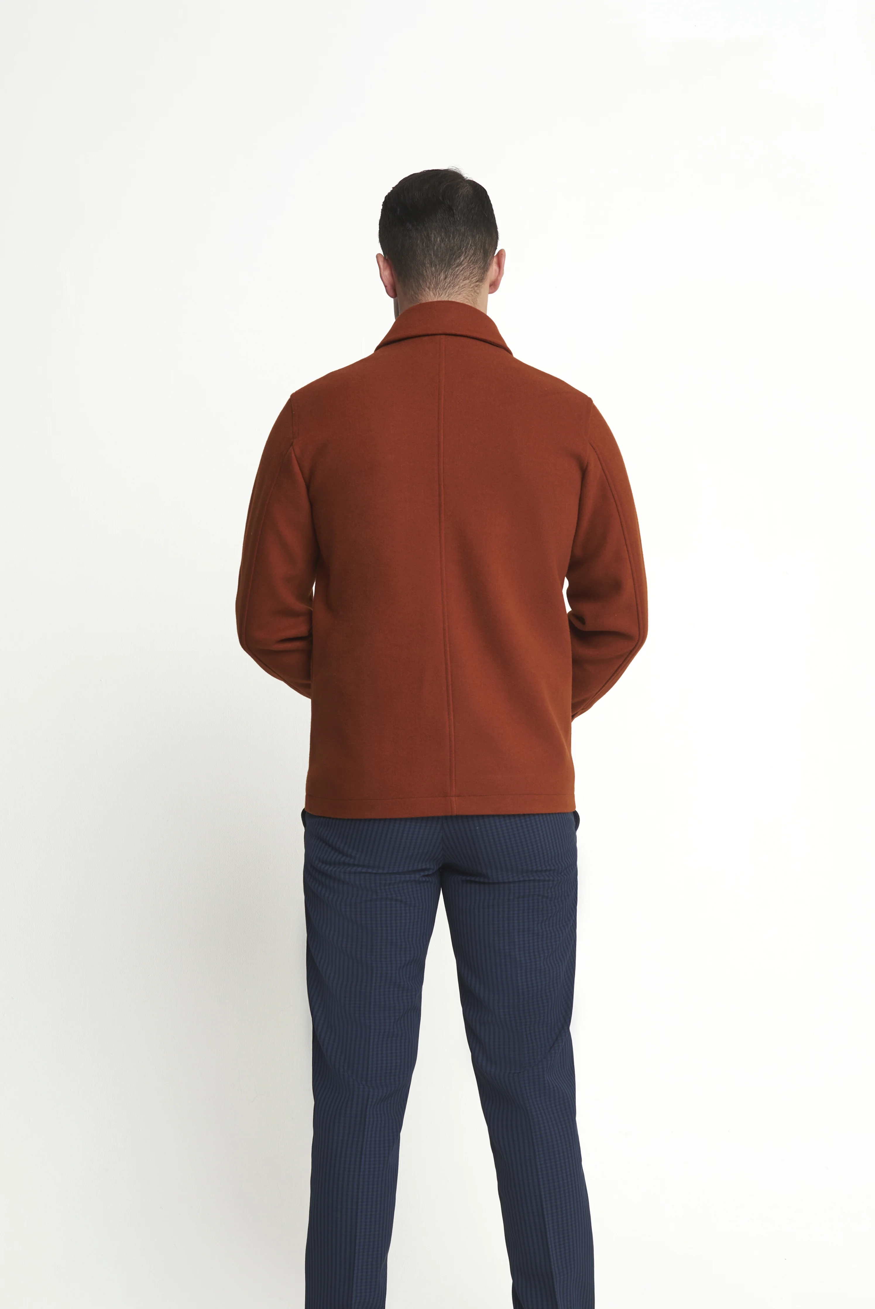 Jacques Shacket Harry Brown Jacket in Rust - Image 3