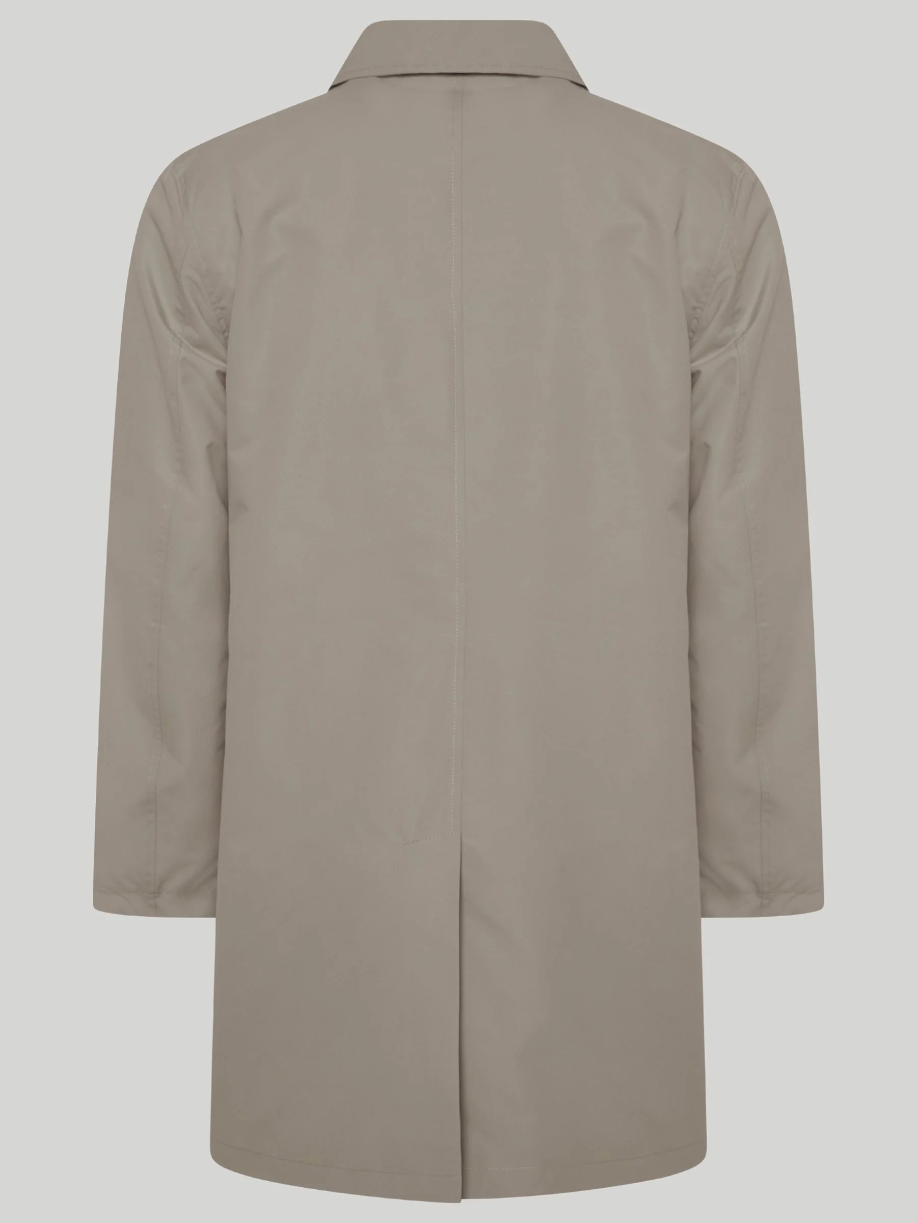 James Harry Brown Basic Raincoat in Stone - Image 3