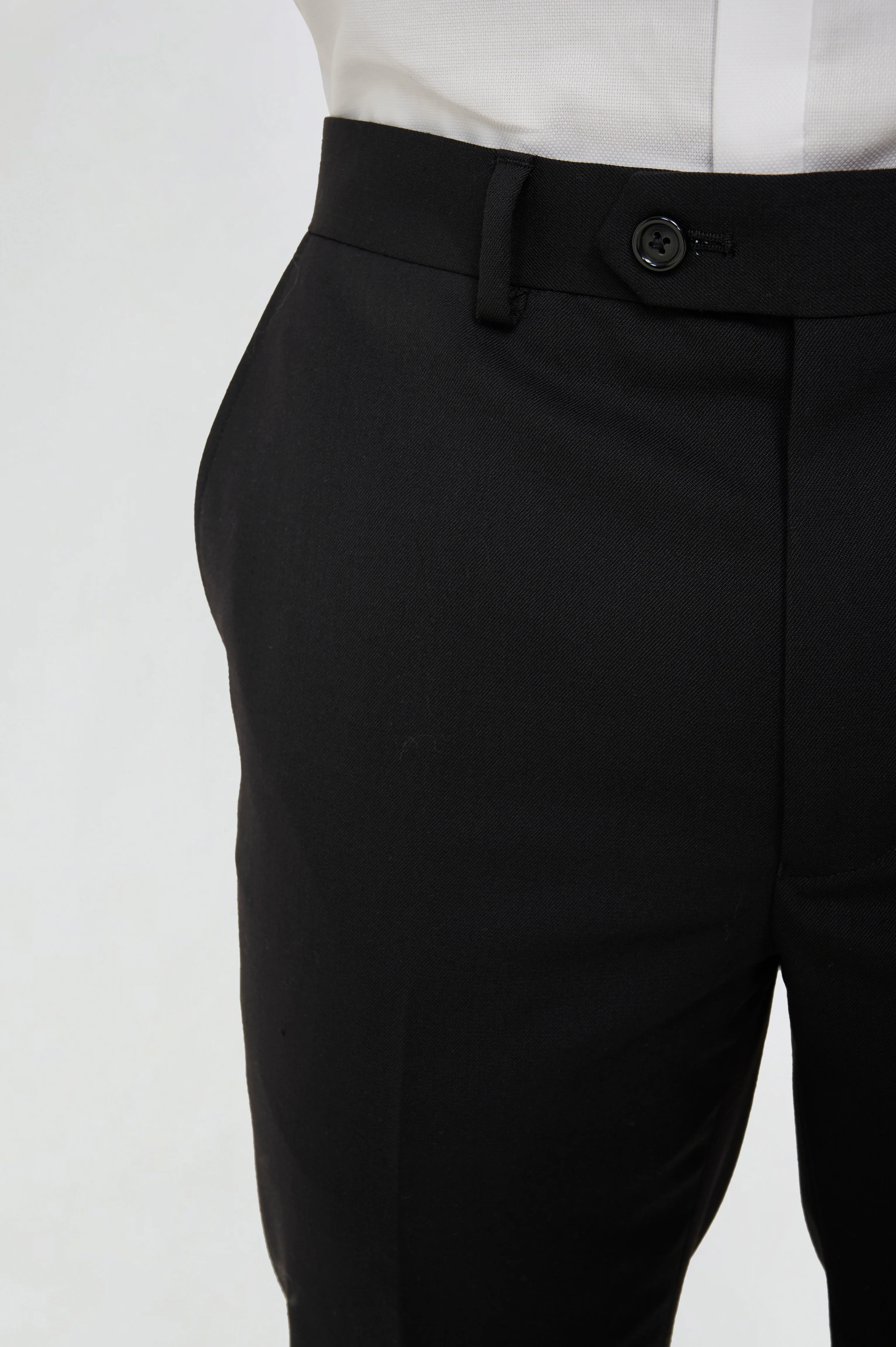 Leo Tuxedo Dinner Trousers with Satin Stripe Detail in Black - Image 7