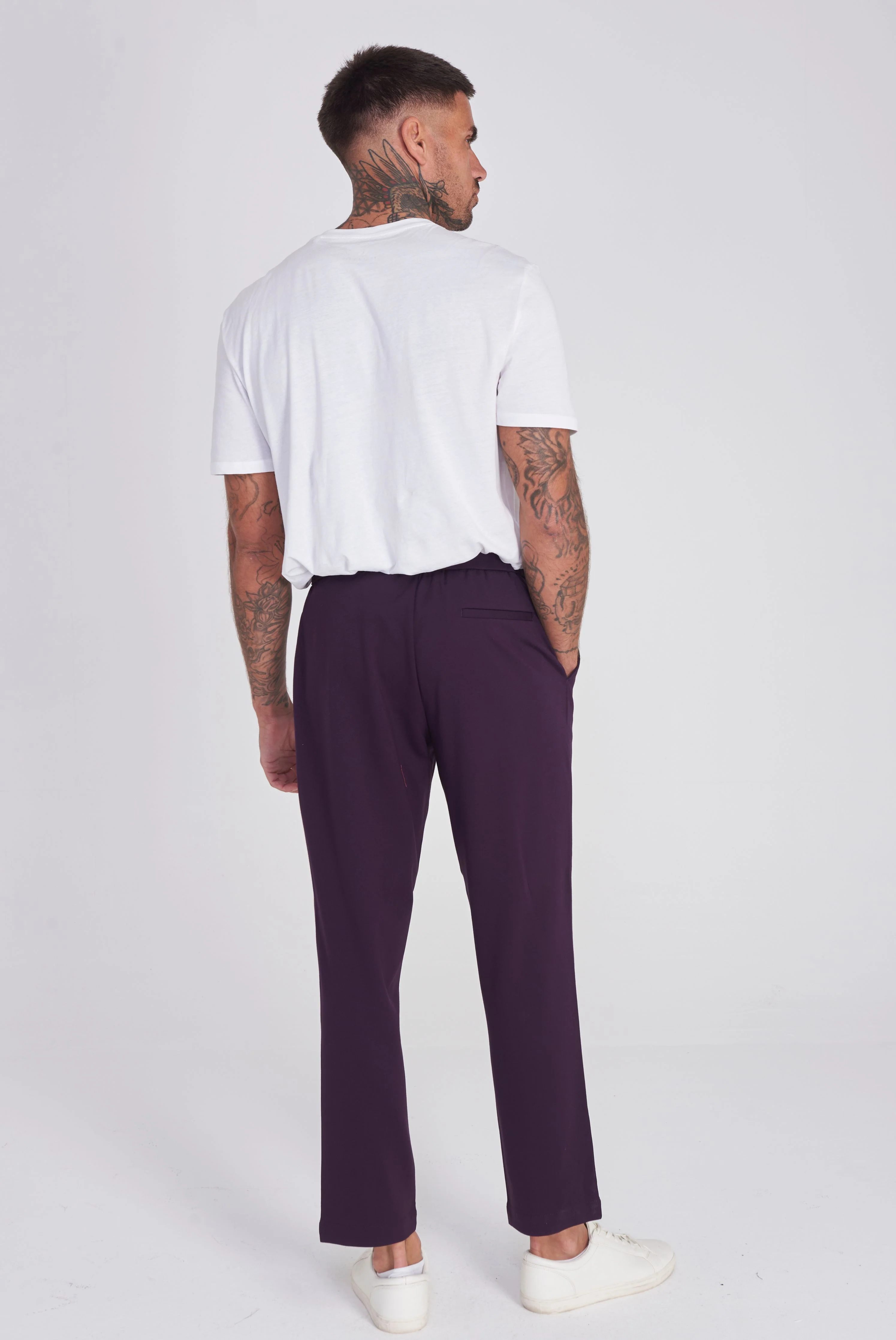 Pamplona Harry Brown Trouser in Purple - Image 3