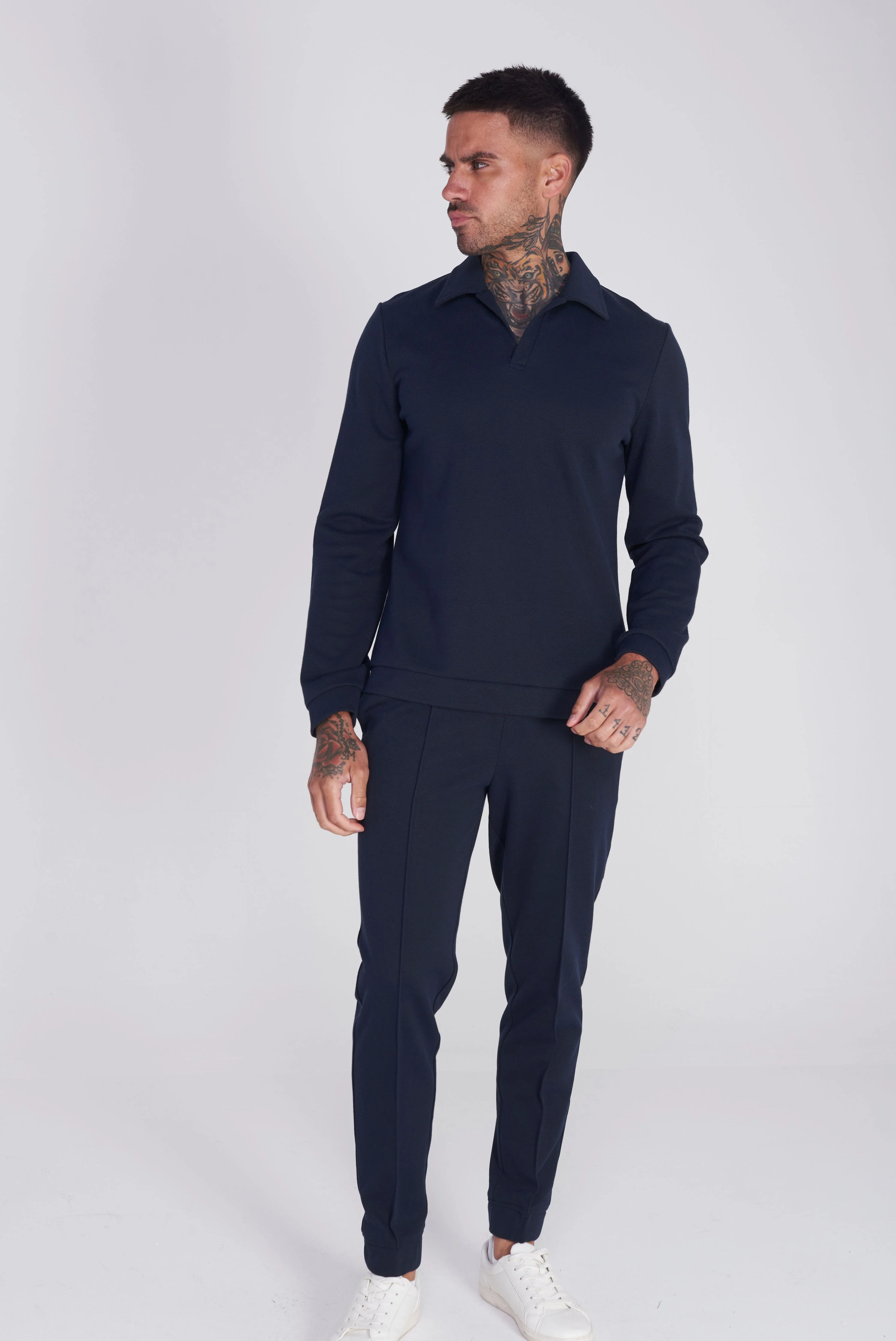 Rimini Cotton Trouser in Navy - Image 5