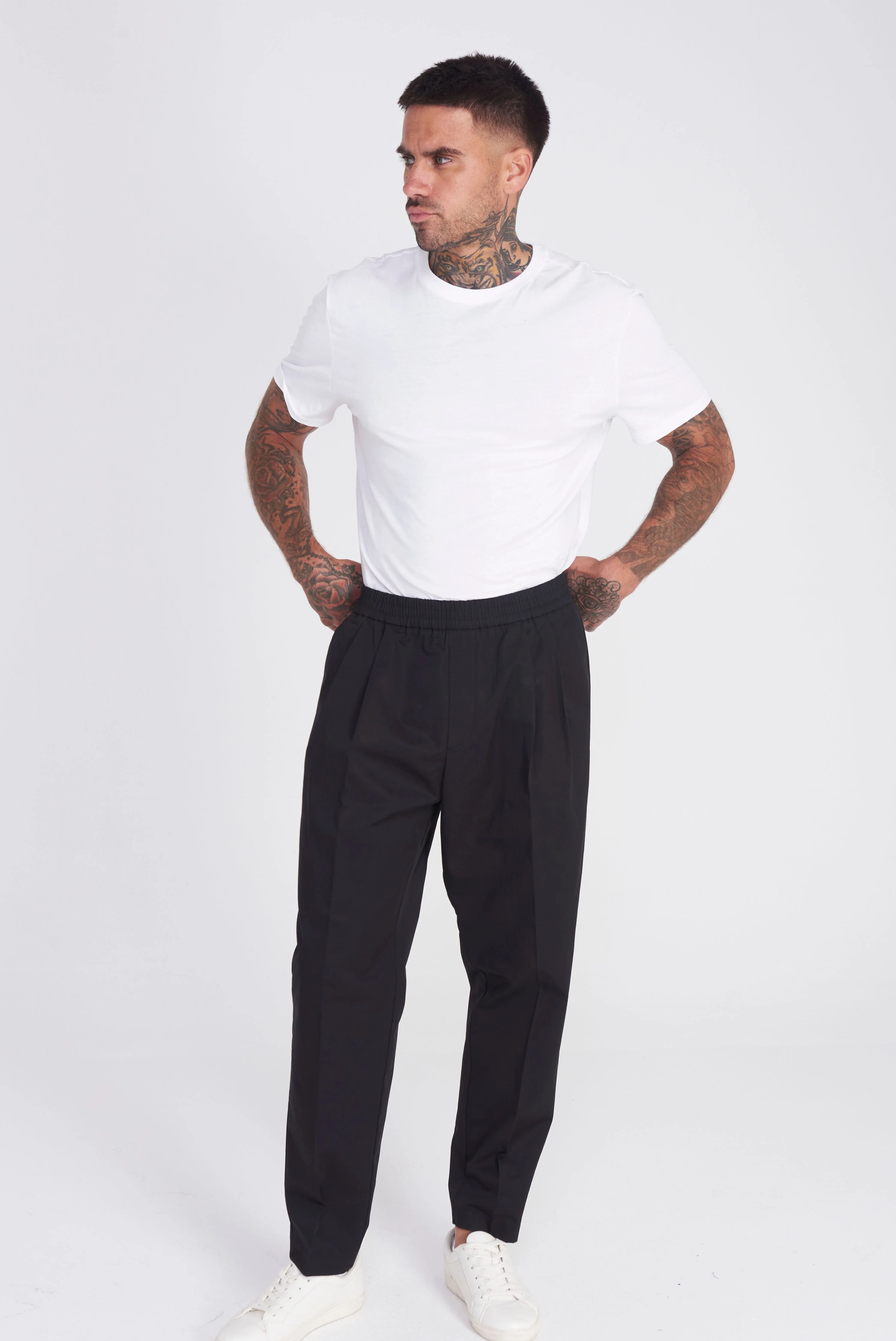Rome Cotton Trouser in Black - Image 3