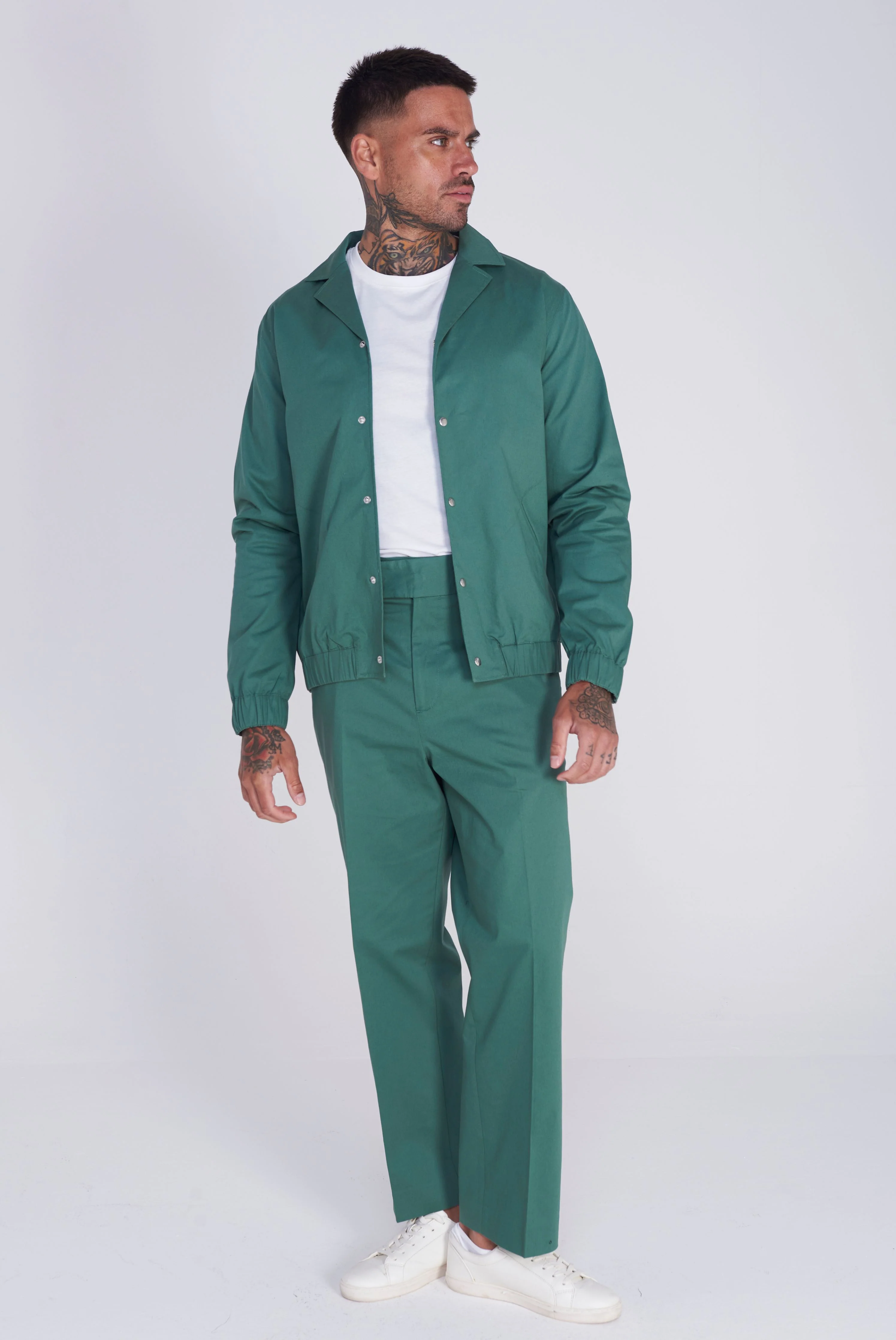Ronda Cotton Trouser in Green - Image 4