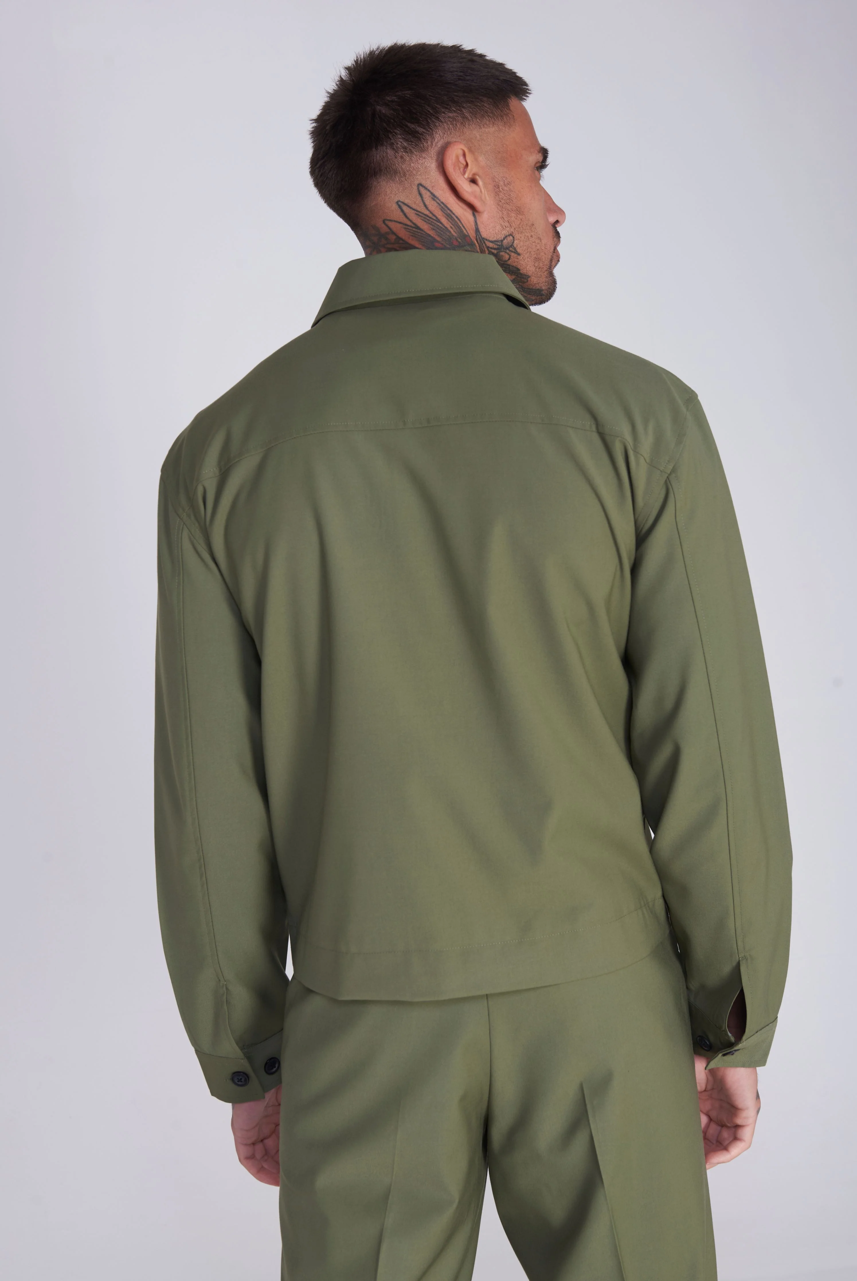 Valencia Shacket Harry Brown Jacket in Khaki - Image 3