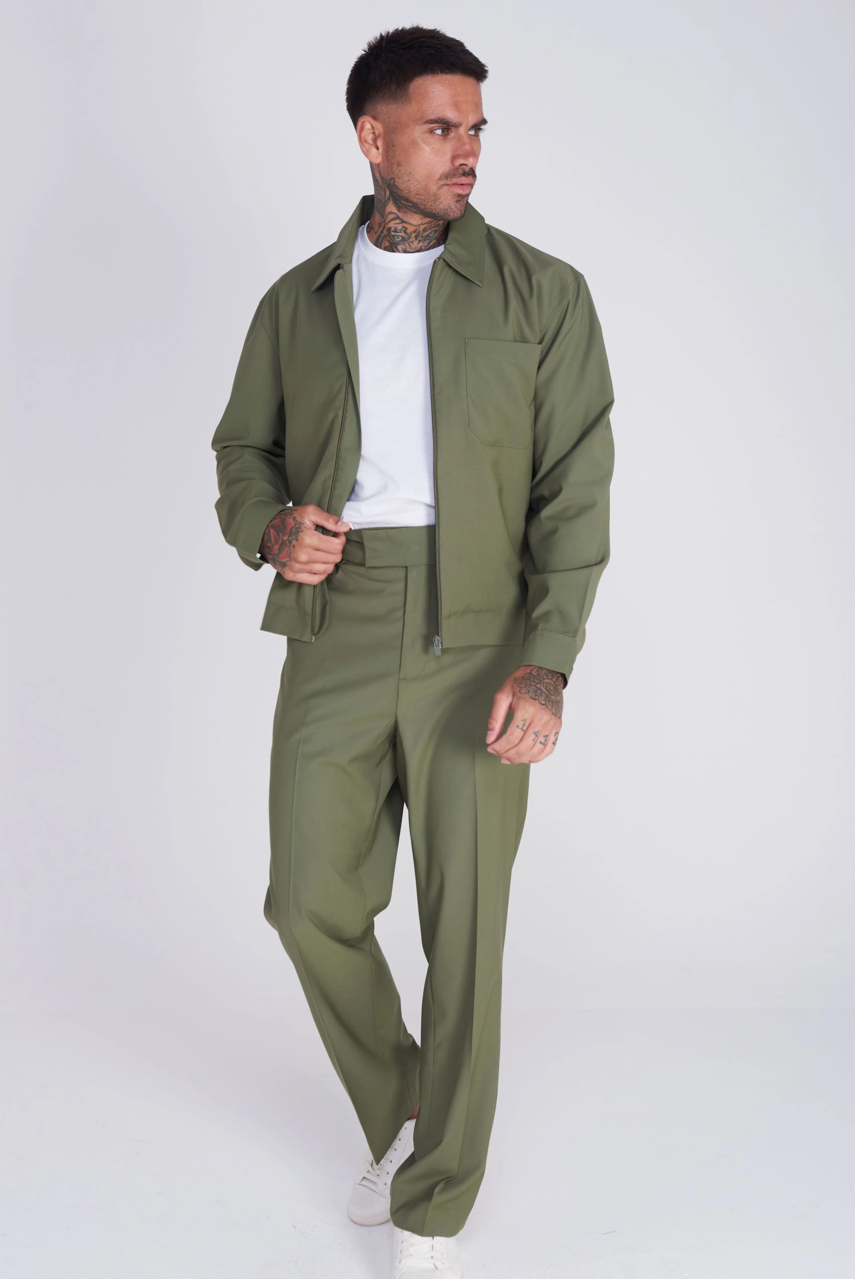 Valencia Shacket Harry Brown Jacket in Khaki - Image 4