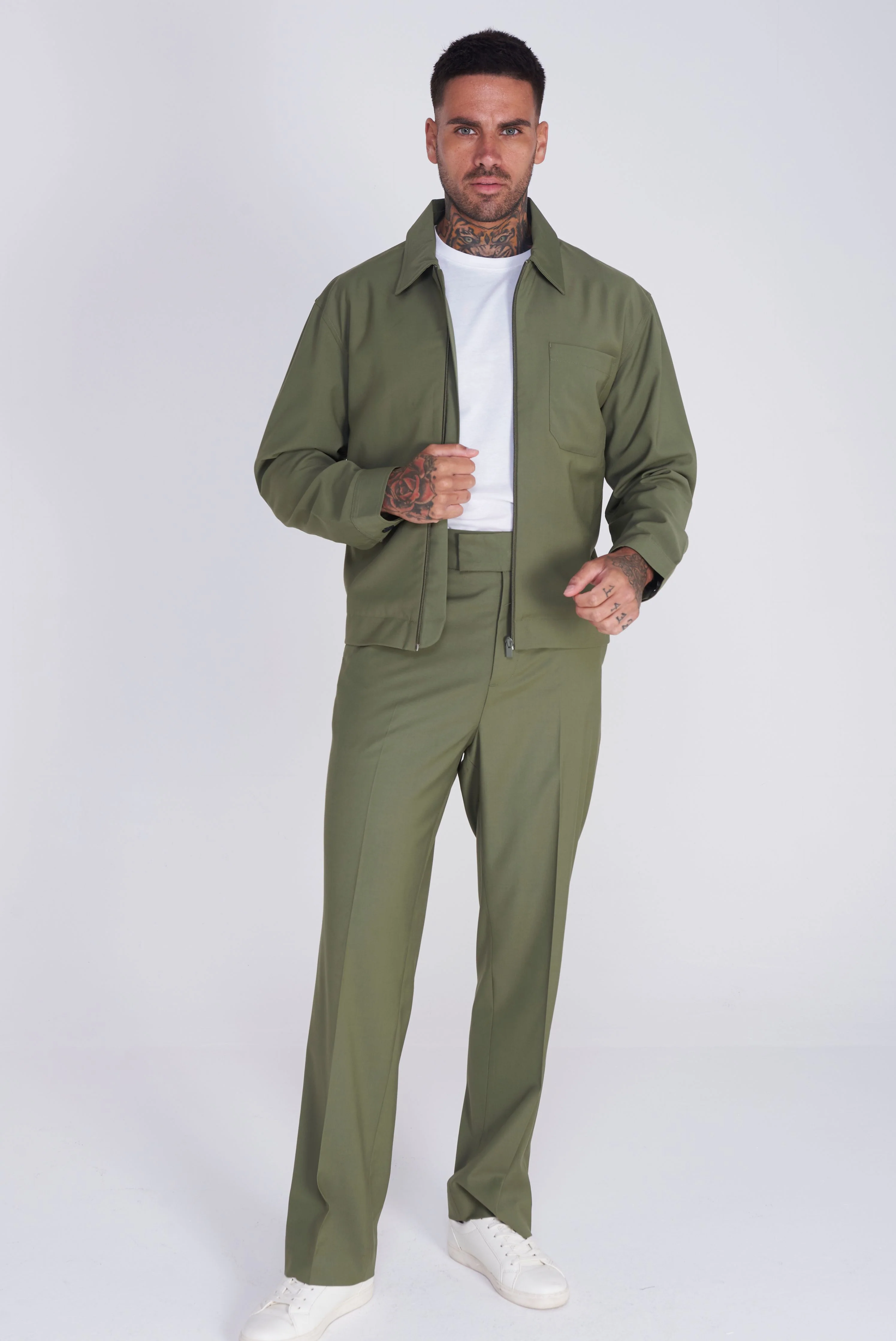 Valencia Shacket Harry Brown Jacket in Khaki - Image 5